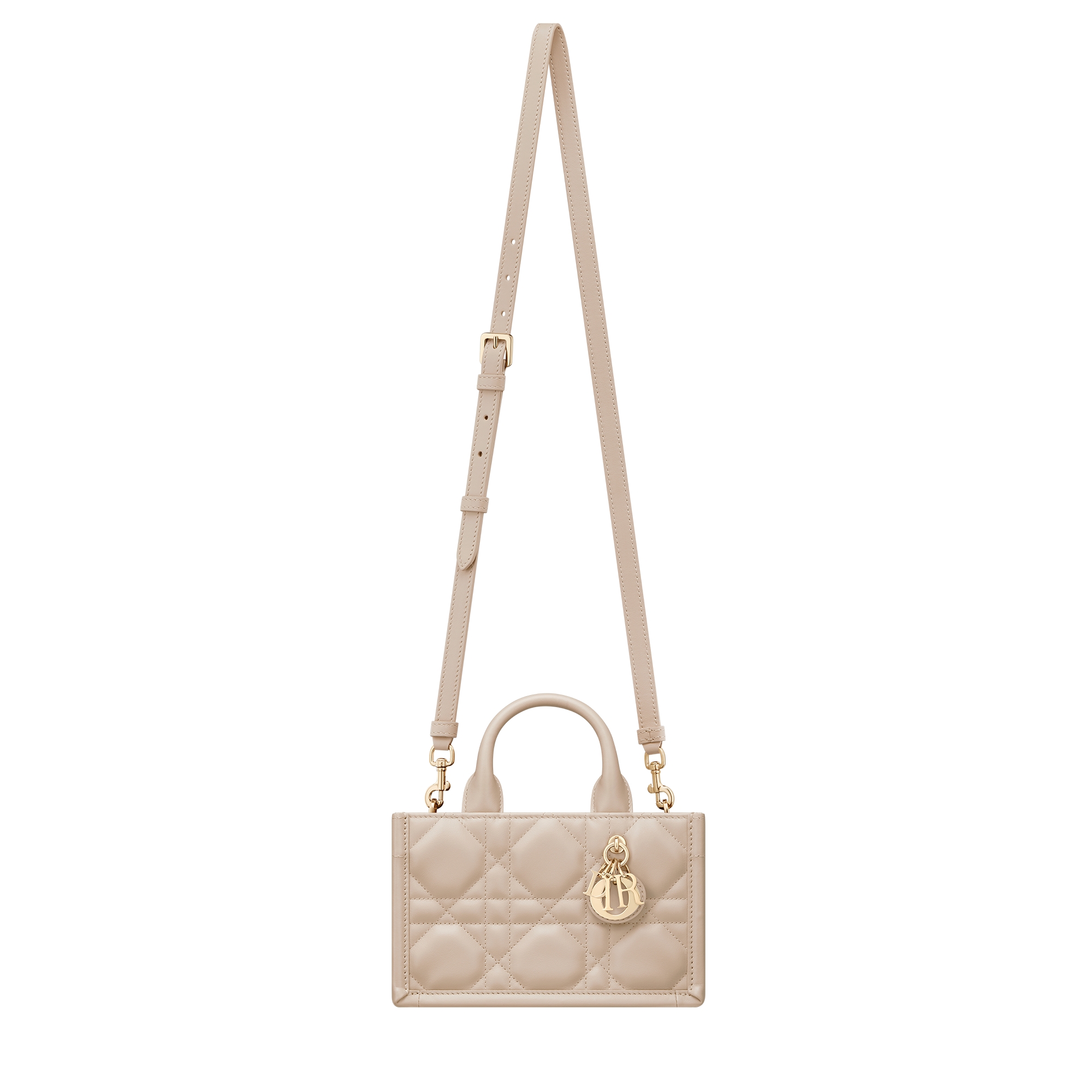 Mini Dior Book Tote Powder Beige Macrocannage Calfskin (21.5 x 13 x 7.5 cm) E07