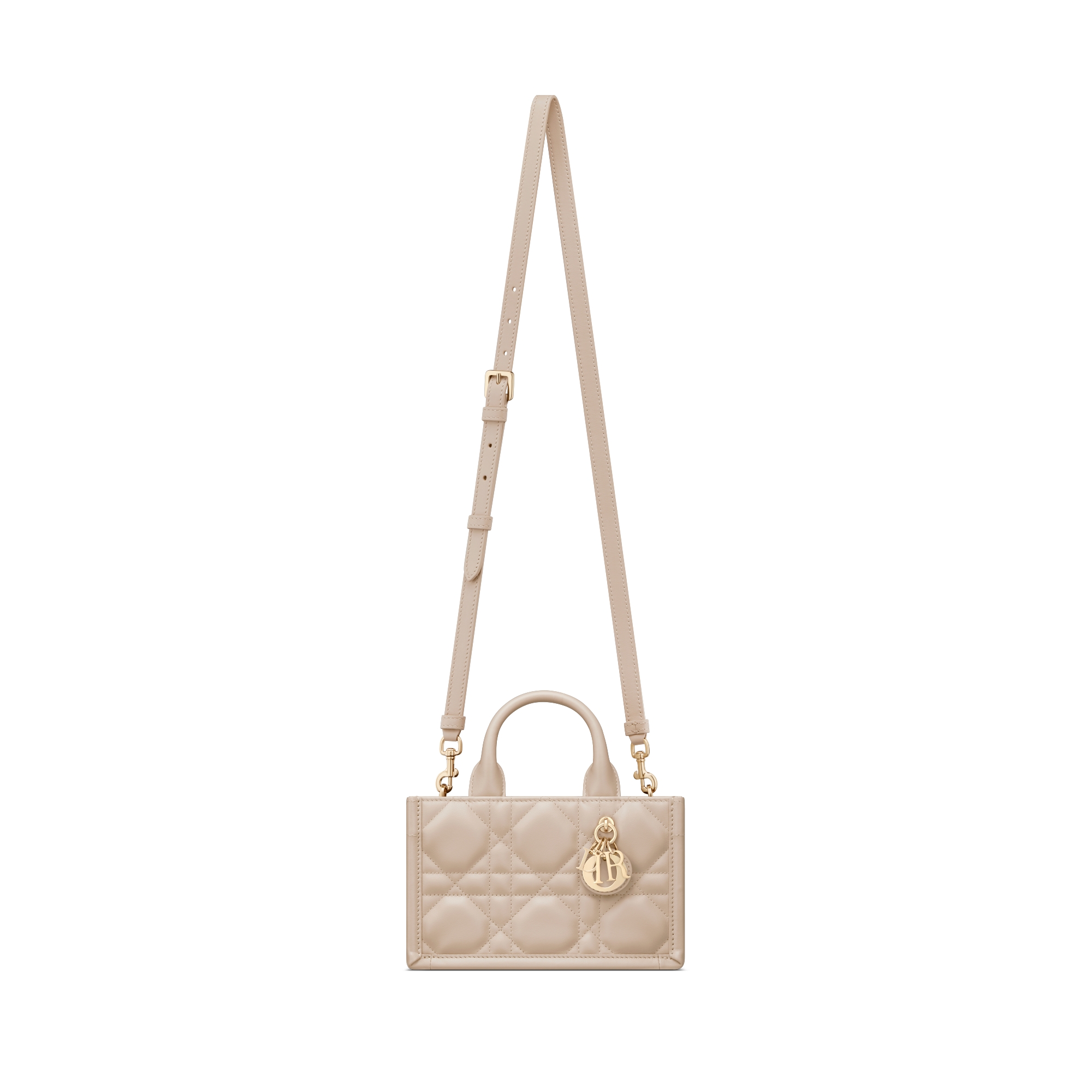 Mini Dior Book Tote Powder Beige Macrocannage Calfskin (21.5 x 13 x 7.5 cm) E07