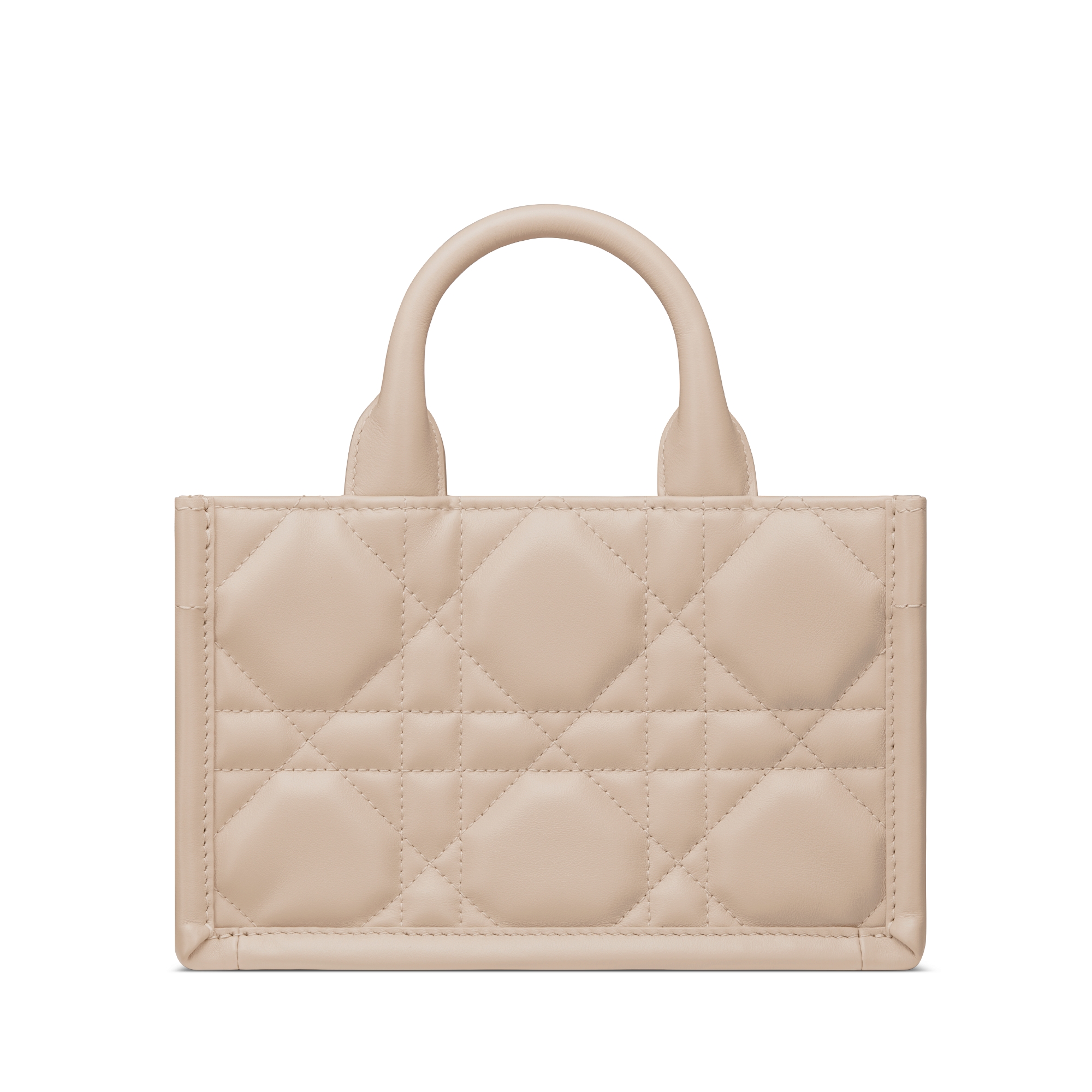 Mini Dior Book Tote Powder Beige Macrocannage Calfskin (21.5 x 13 x 7.5 cm) E08