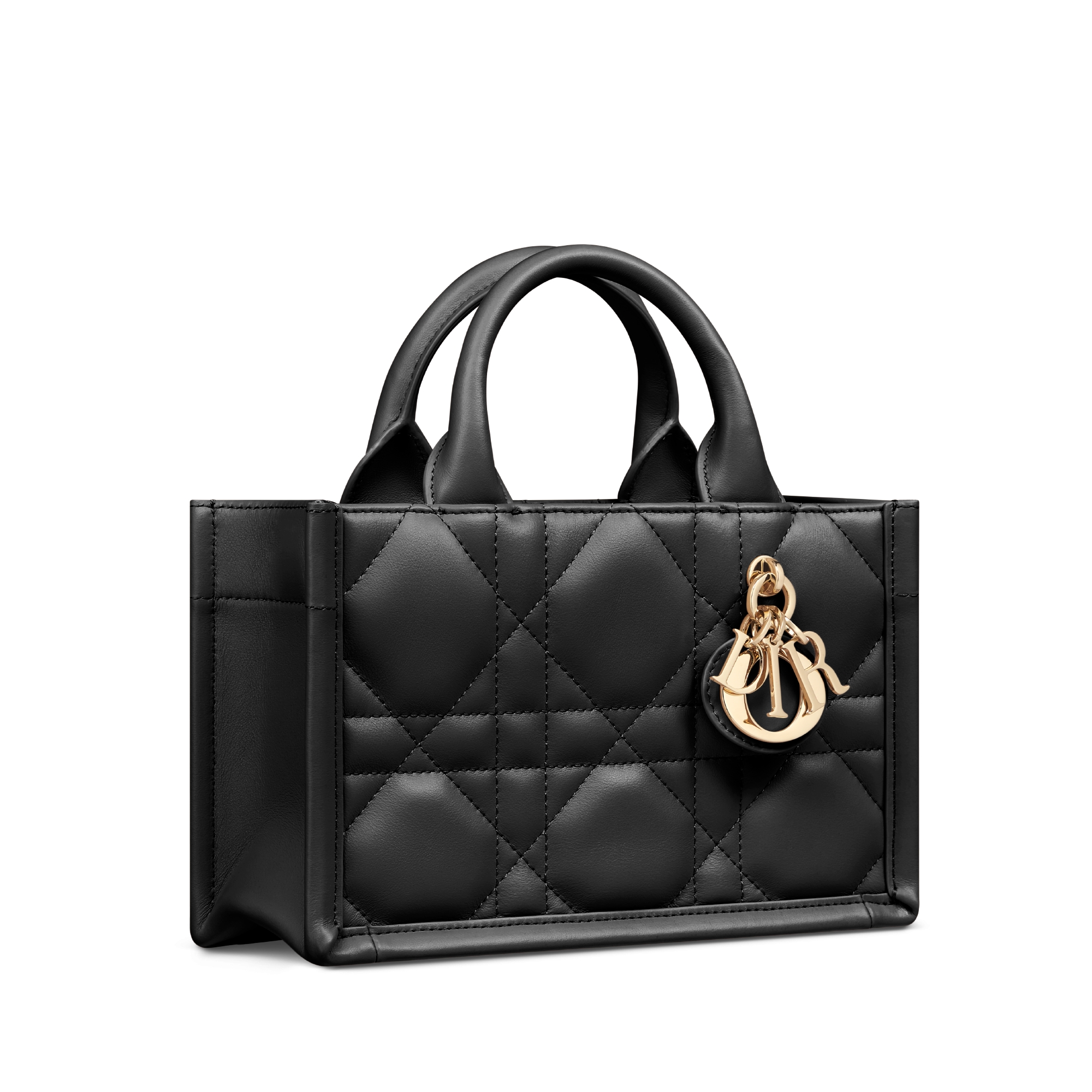 Mini Dior Book Tote Black Macrocannage Calfskin (21.5 x 13 x 7.5 cm) E03