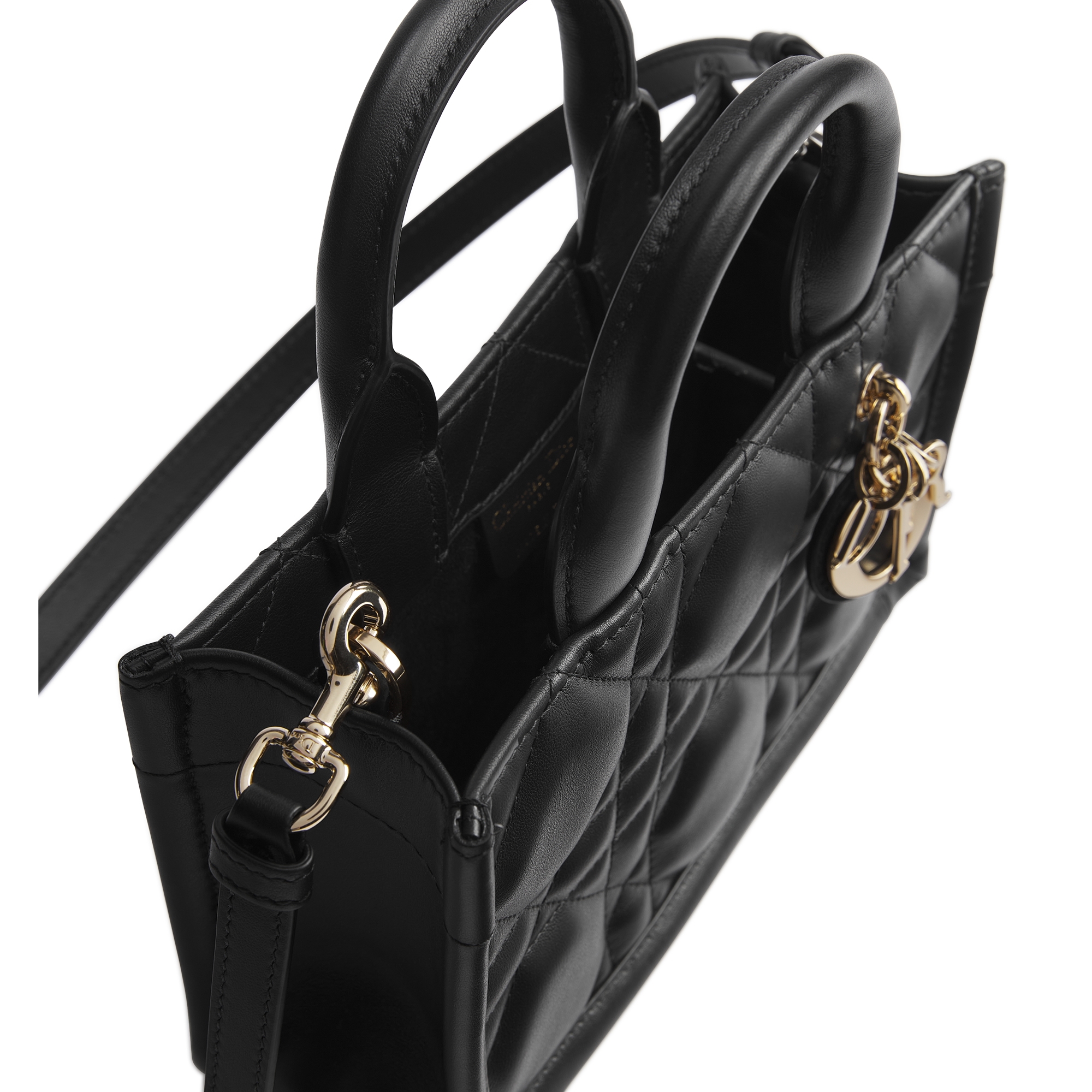 Mini Dior Book Tote Black Macrocannage Calfskin (21.5 x 13 x 7.5 cm) E06