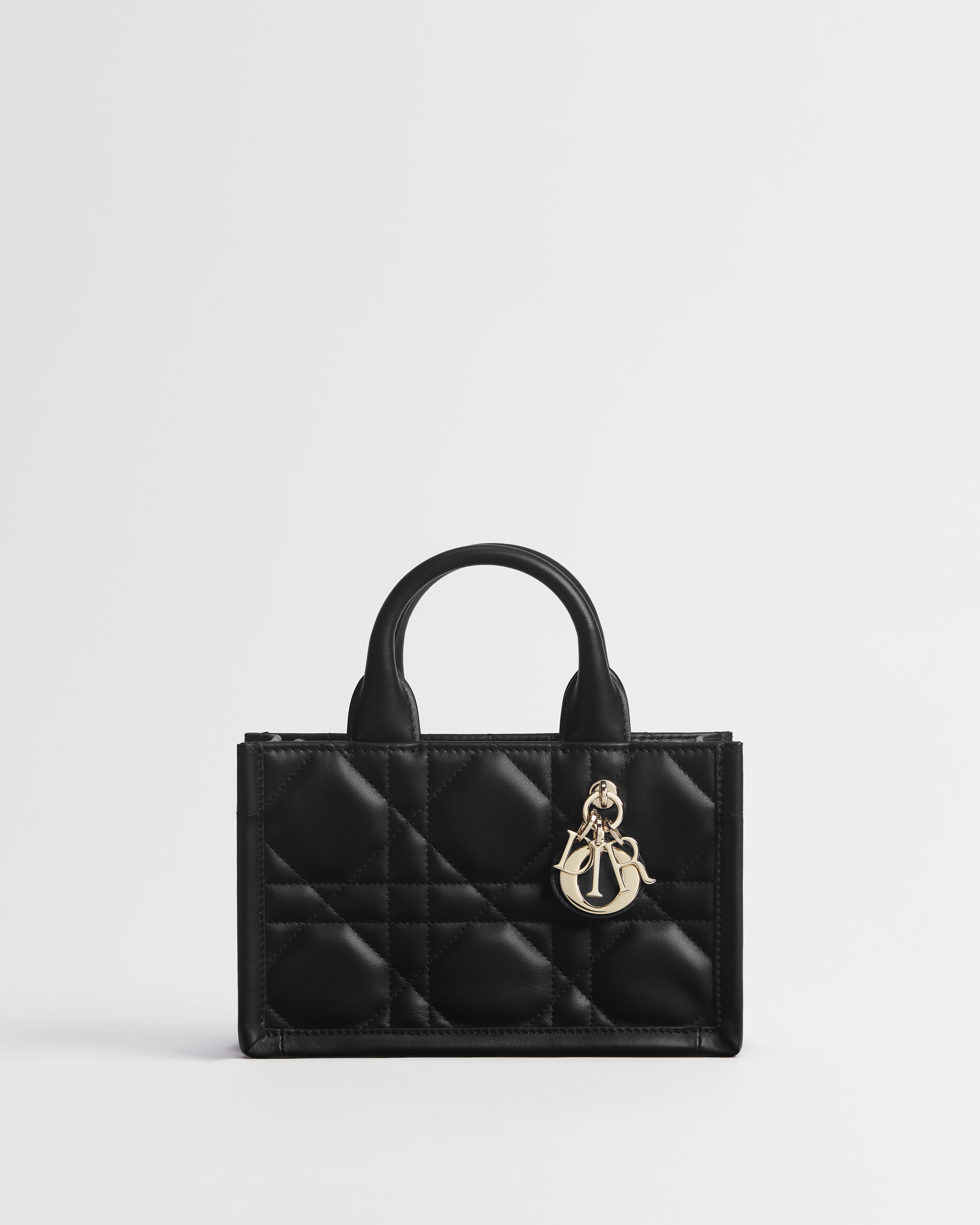 Mini Dior Book Tote Black Macrocannage Calfskin (21.5 x 13 x 7.5 cm) E01