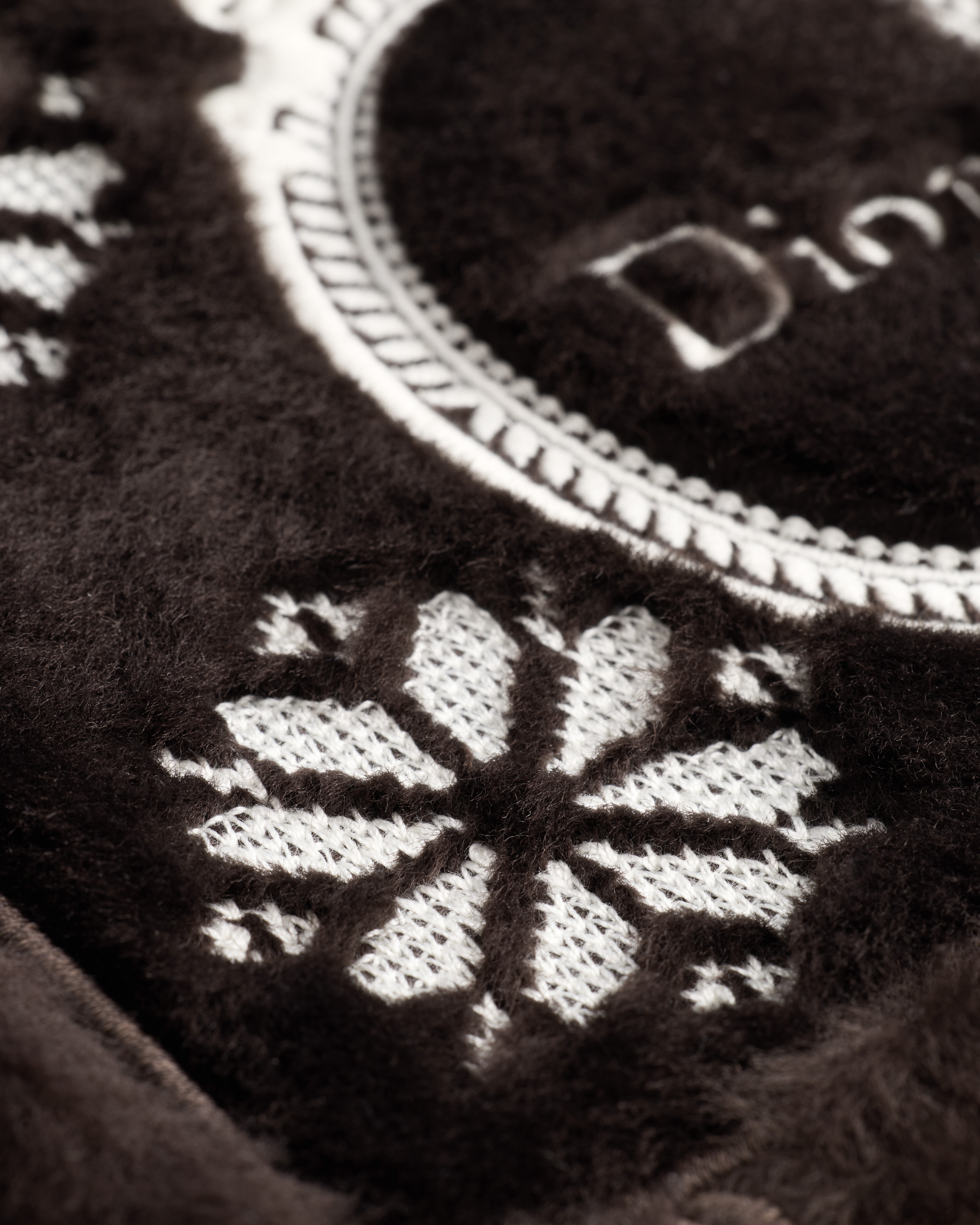 DiorAlps Mini Dior Book Tote mit Schulterriemen Merinowolle in Braun ...
