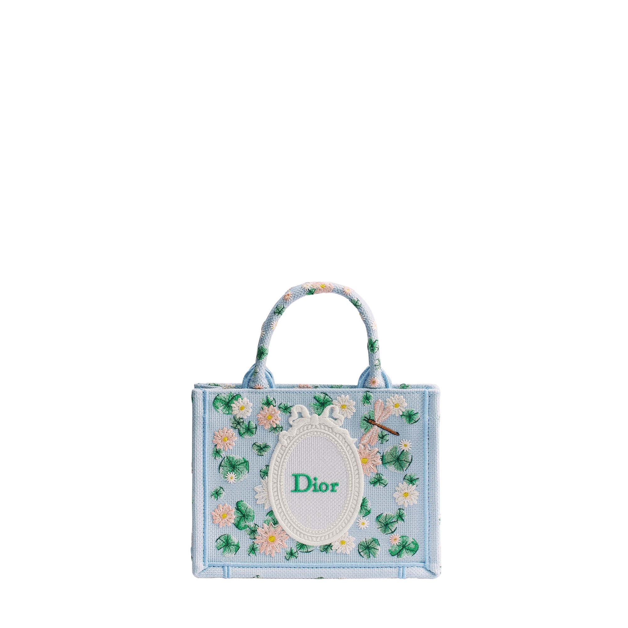 Dior Book Tote ストラップ付きバッグ ミニ Dior Water Lily エン