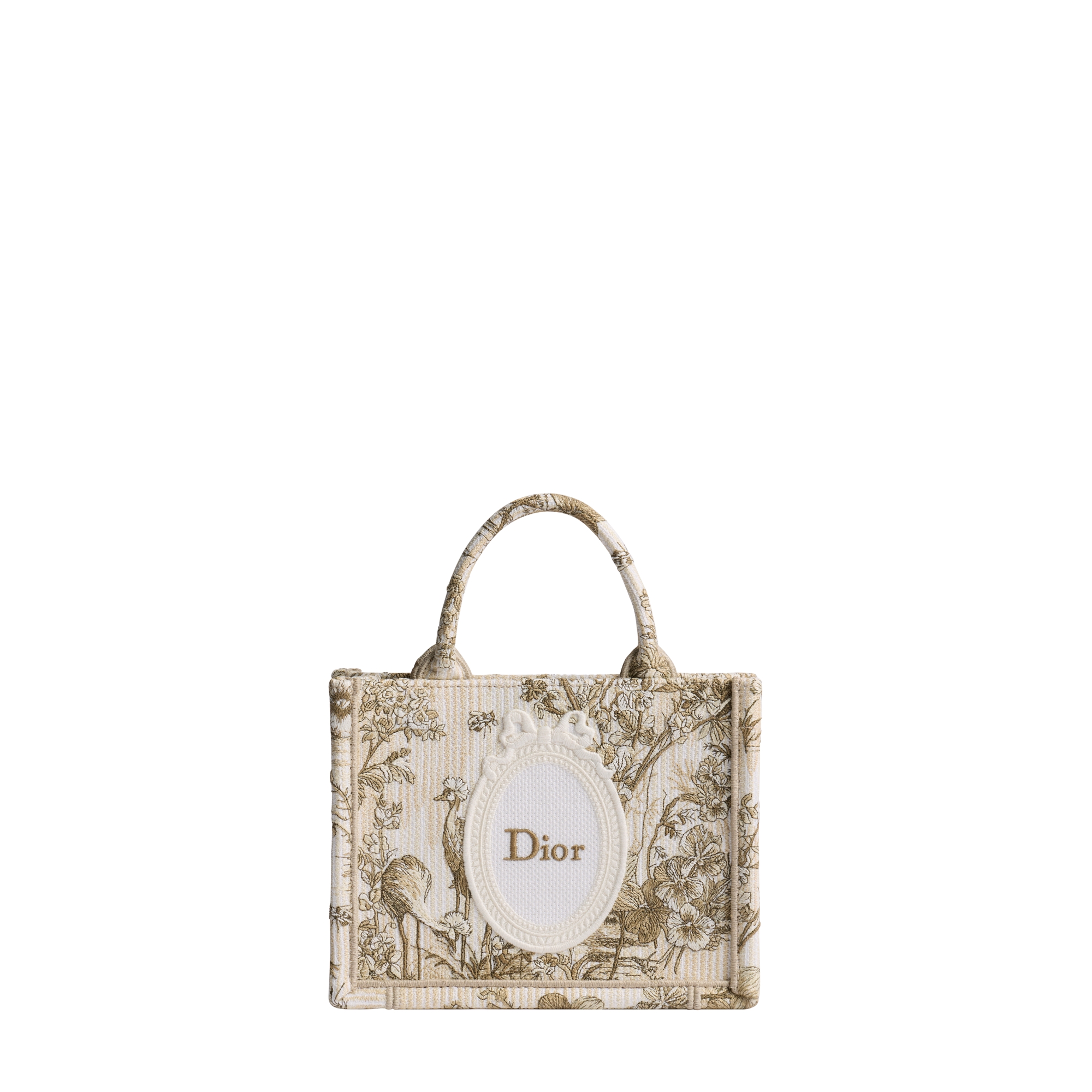 CHRISTIAN DIOR　新品未使用　2個チャーム付ショルダートート Dioriviera Mini Dior Book Tote with Strap Beige Multicolor Toile