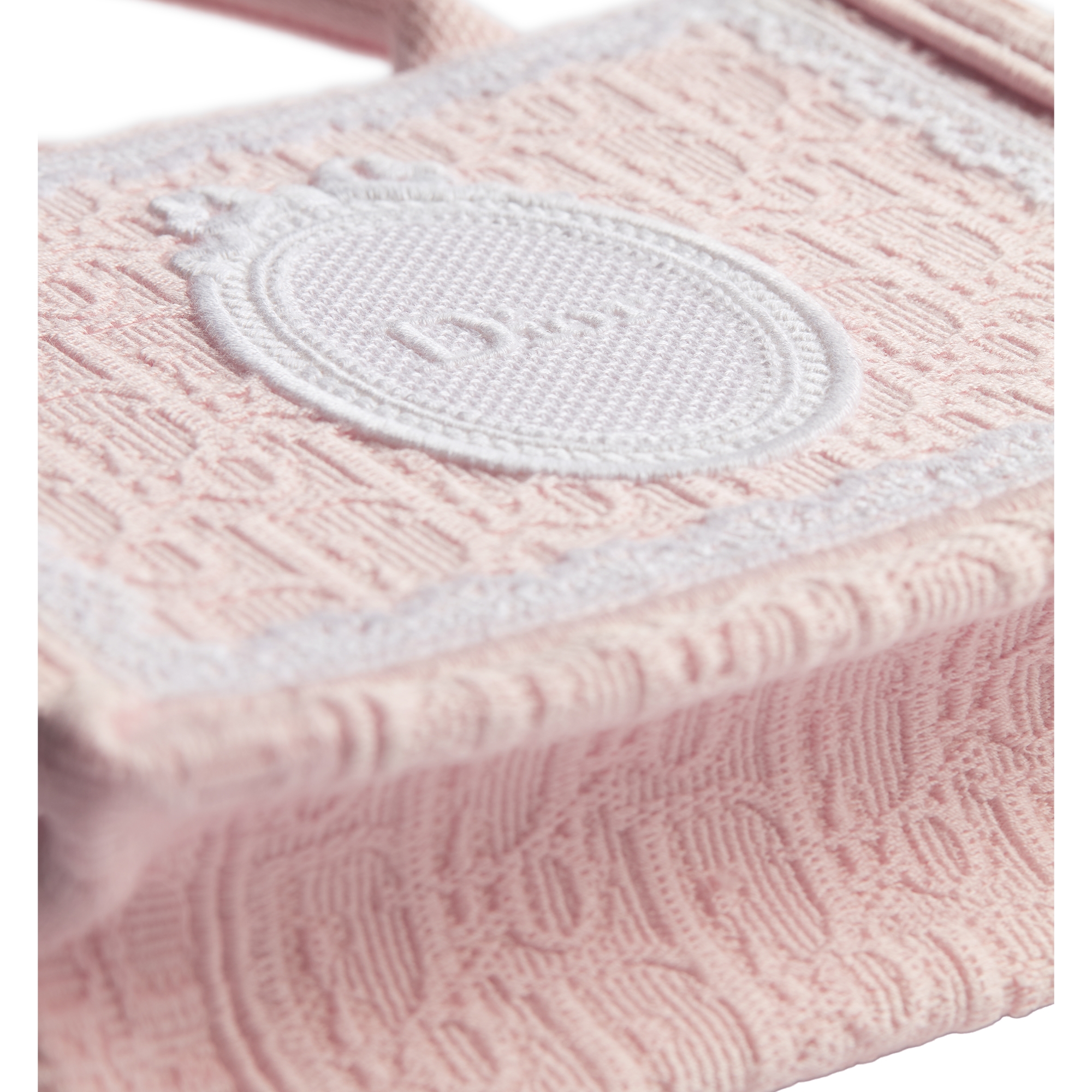 Mini Dior Book Tote with Strap Rose Soupir Dior Oblique Embroidery with White Lace and Dior Médaillon (21 x 16 x 6.5 cm) E09