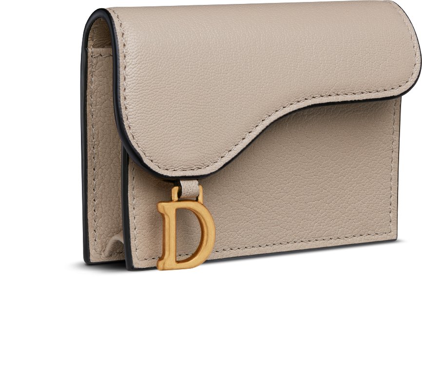 Saddle Bloom Card Holder Three quarter closed view