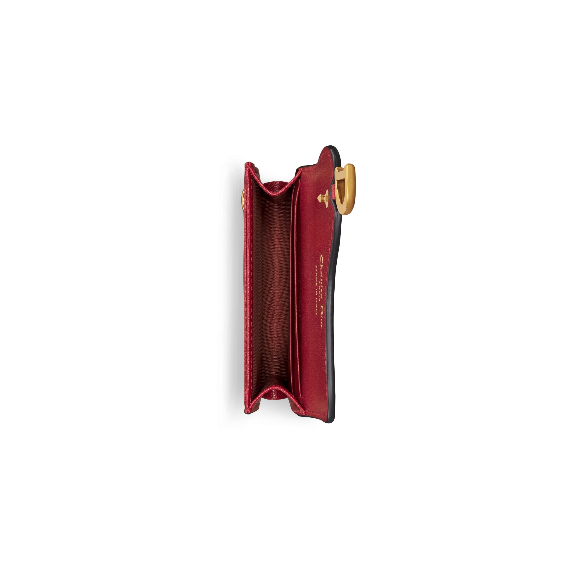 Tarjetero Saddle Bloom Piel de cabra rojo cereza E06