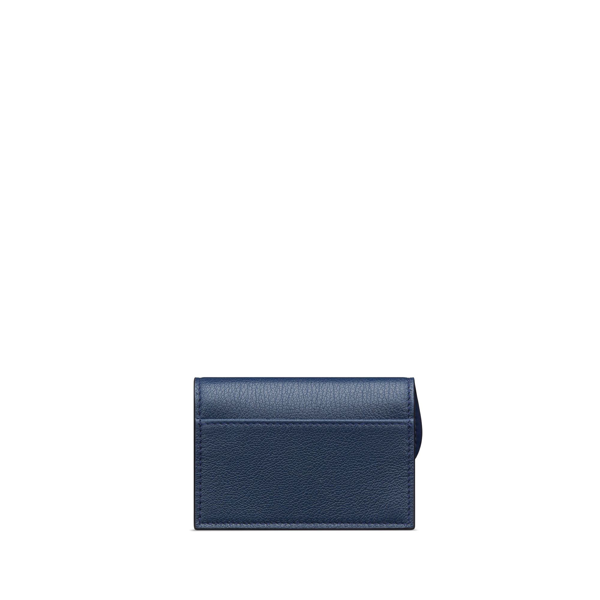 Porte-cartes Bloom Saddle Cuir de chèvre bleu océan E08