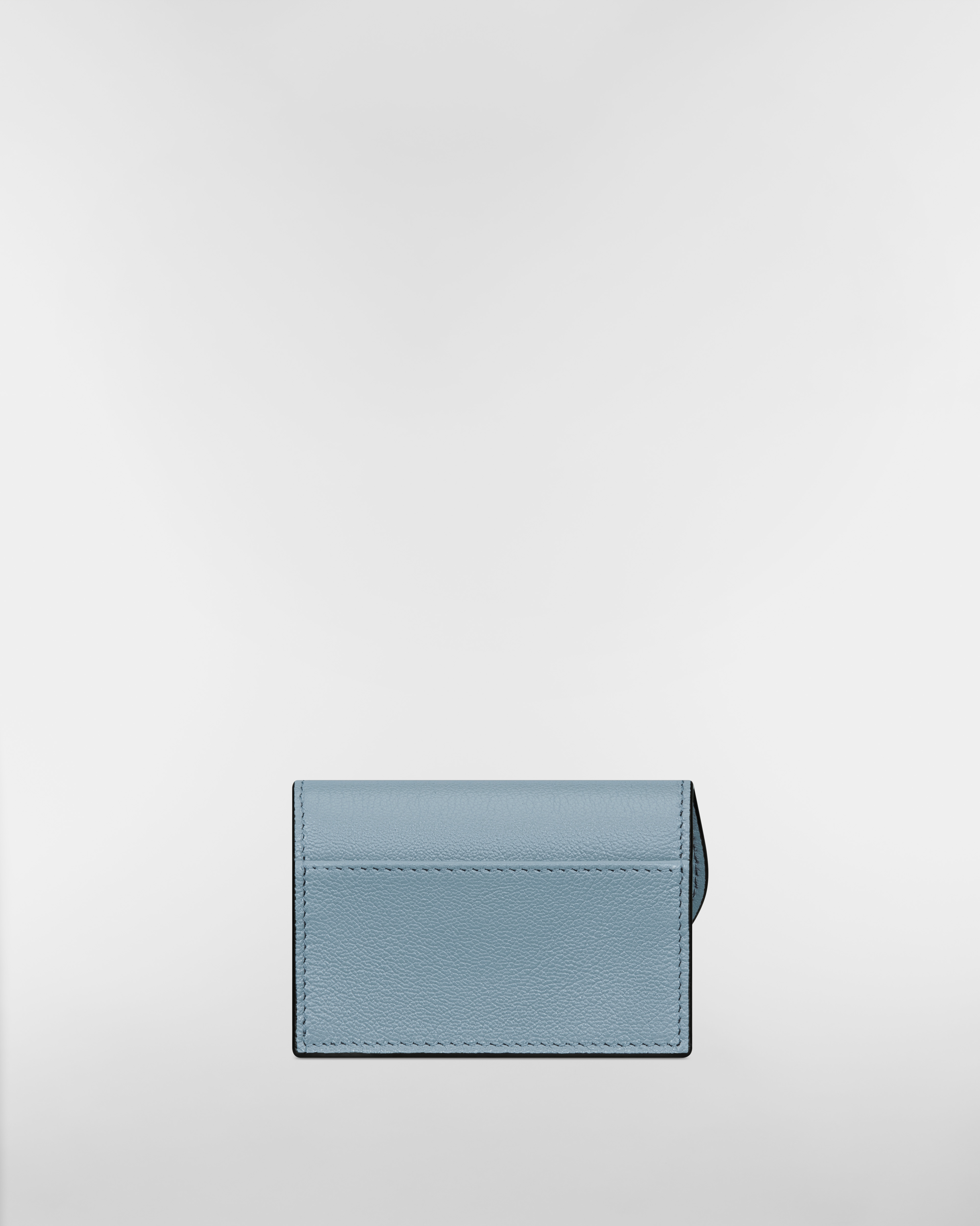 حاملة البطاقات Saddle Bloom جلد الماعز باللون الأزرق السحابي E08