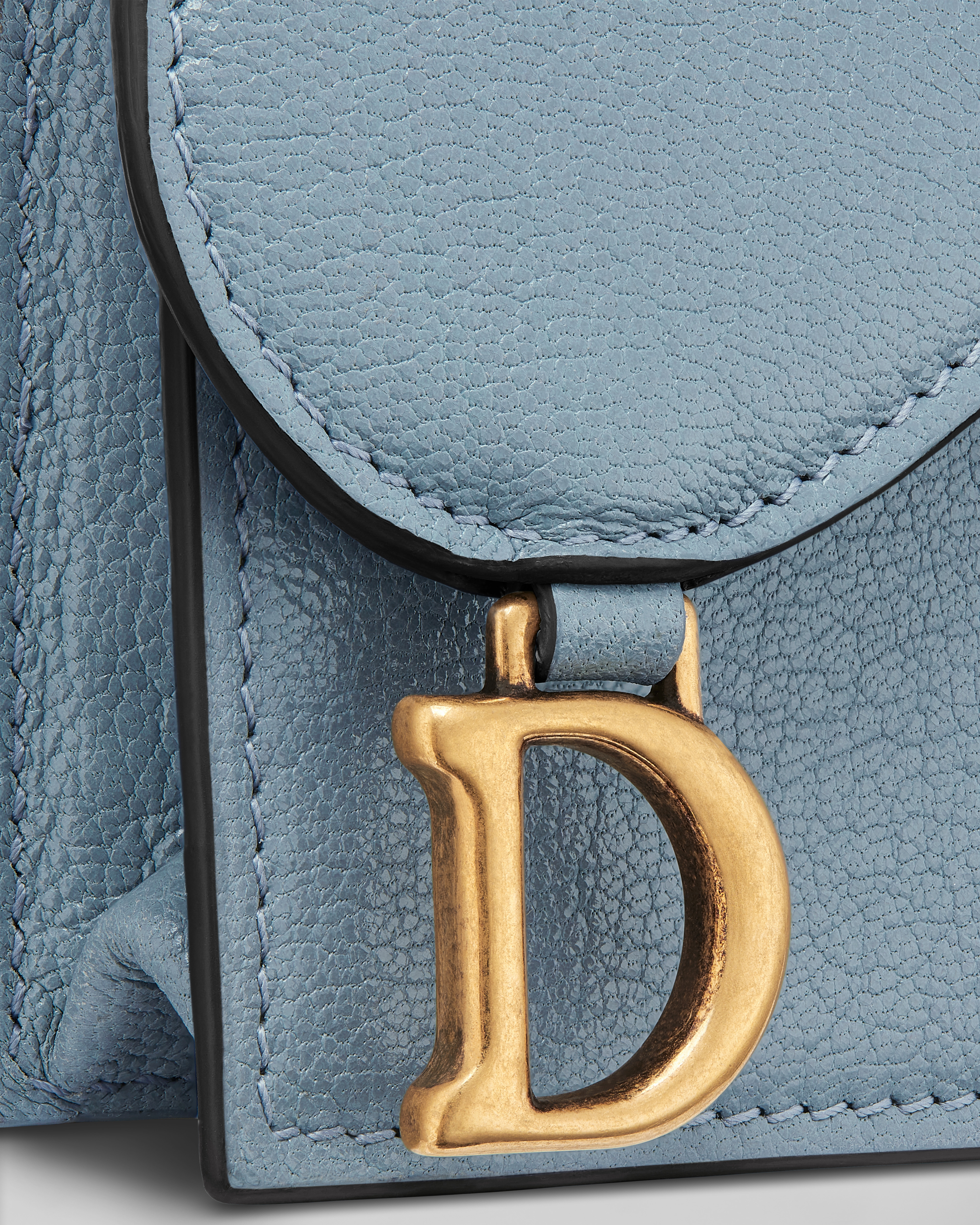 حاملة البطاقات Saddle Bloom جلد الماعز باللون الأزرق السحابي E09