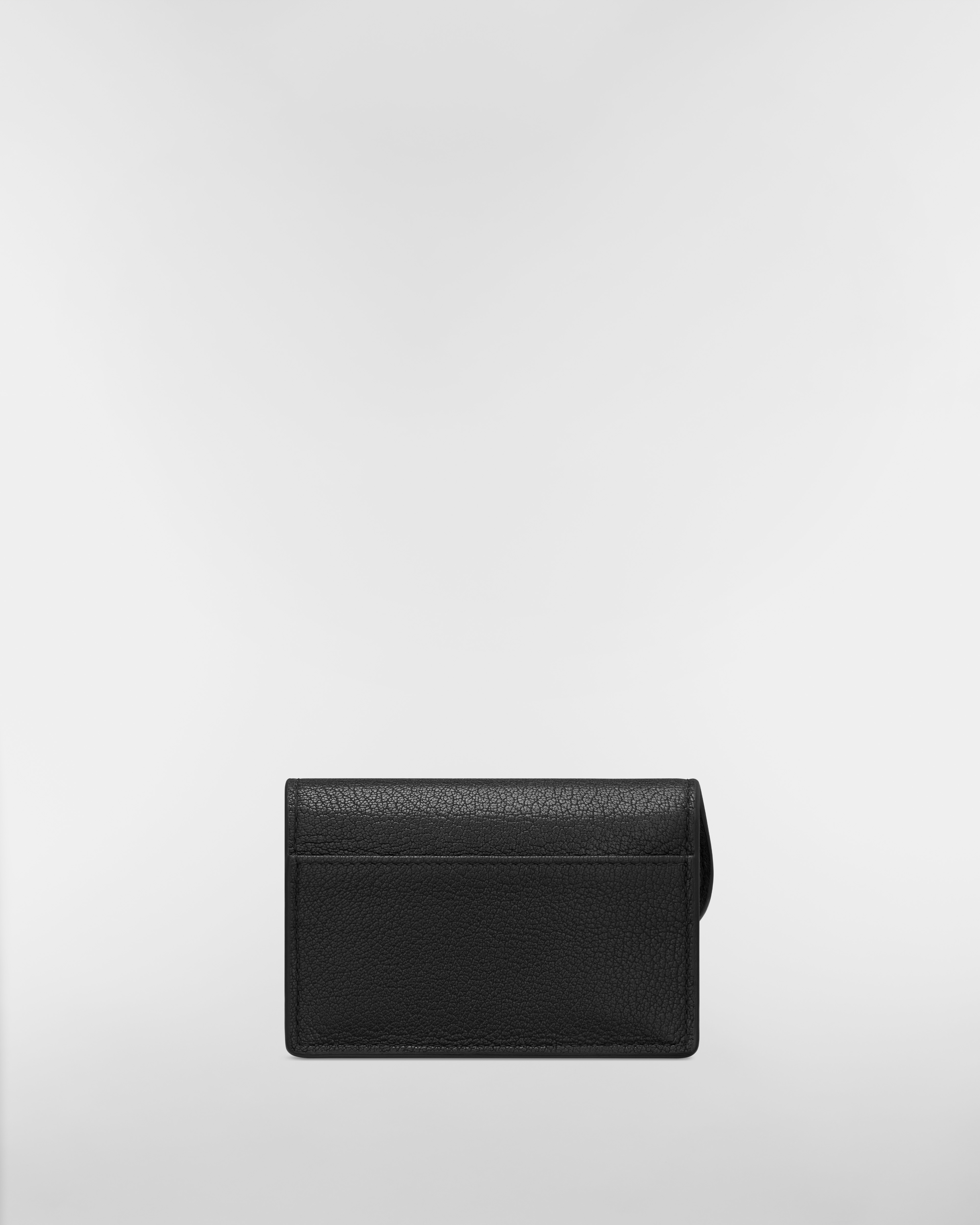 Portacarte Bloom Saddle Pelle di capra nera E08