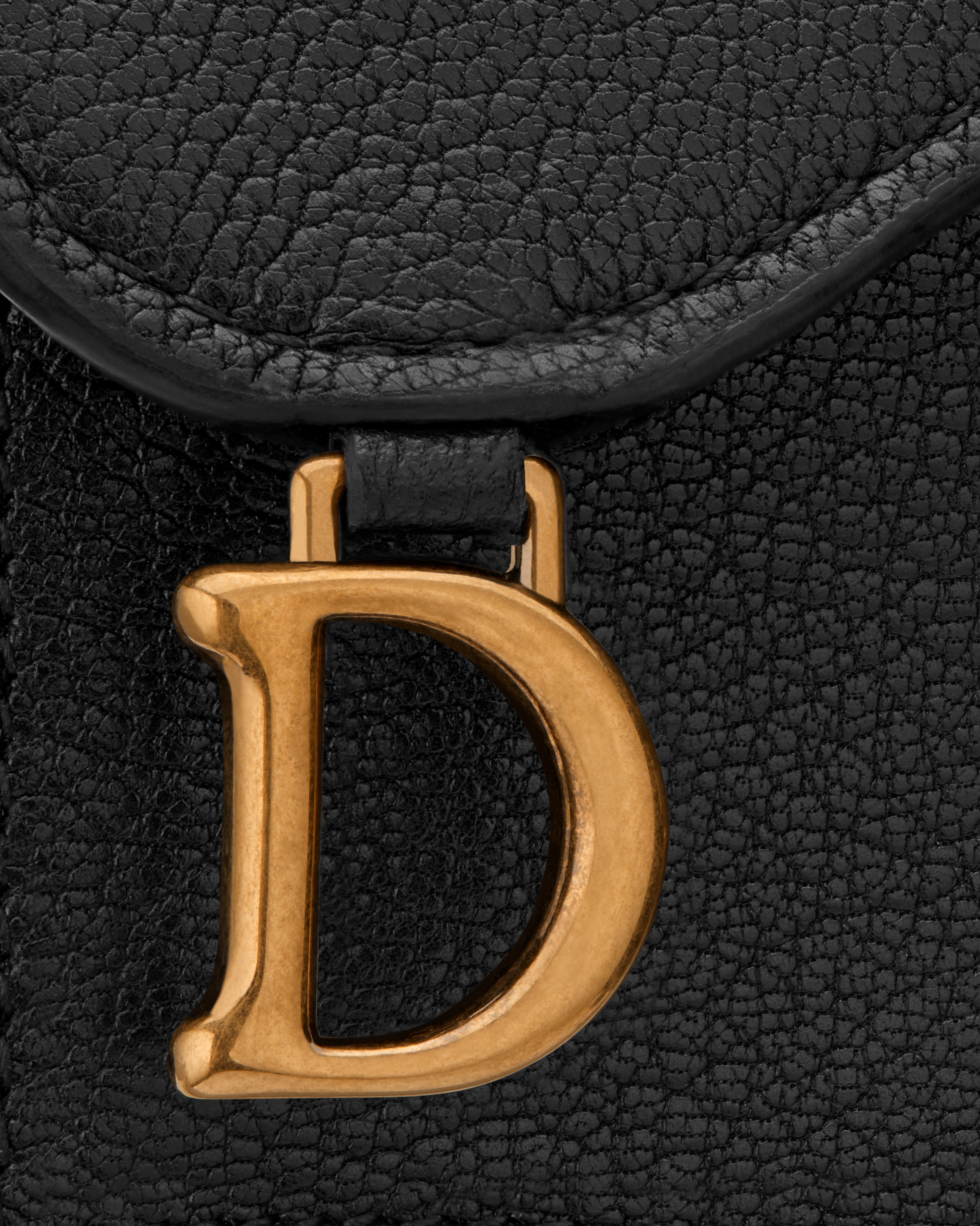 Portacarte Bloom Saddle Pelle di capra nera E09