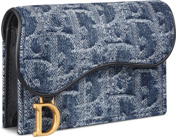 DIOR | Saddle Bloom カードホルダー デニム ディオール オブリーク 