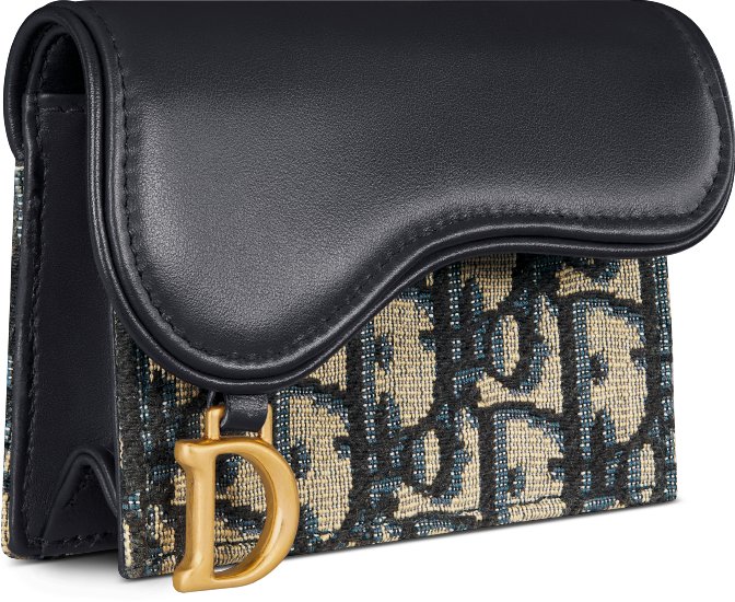 Dior oblique saddle card holder sales
