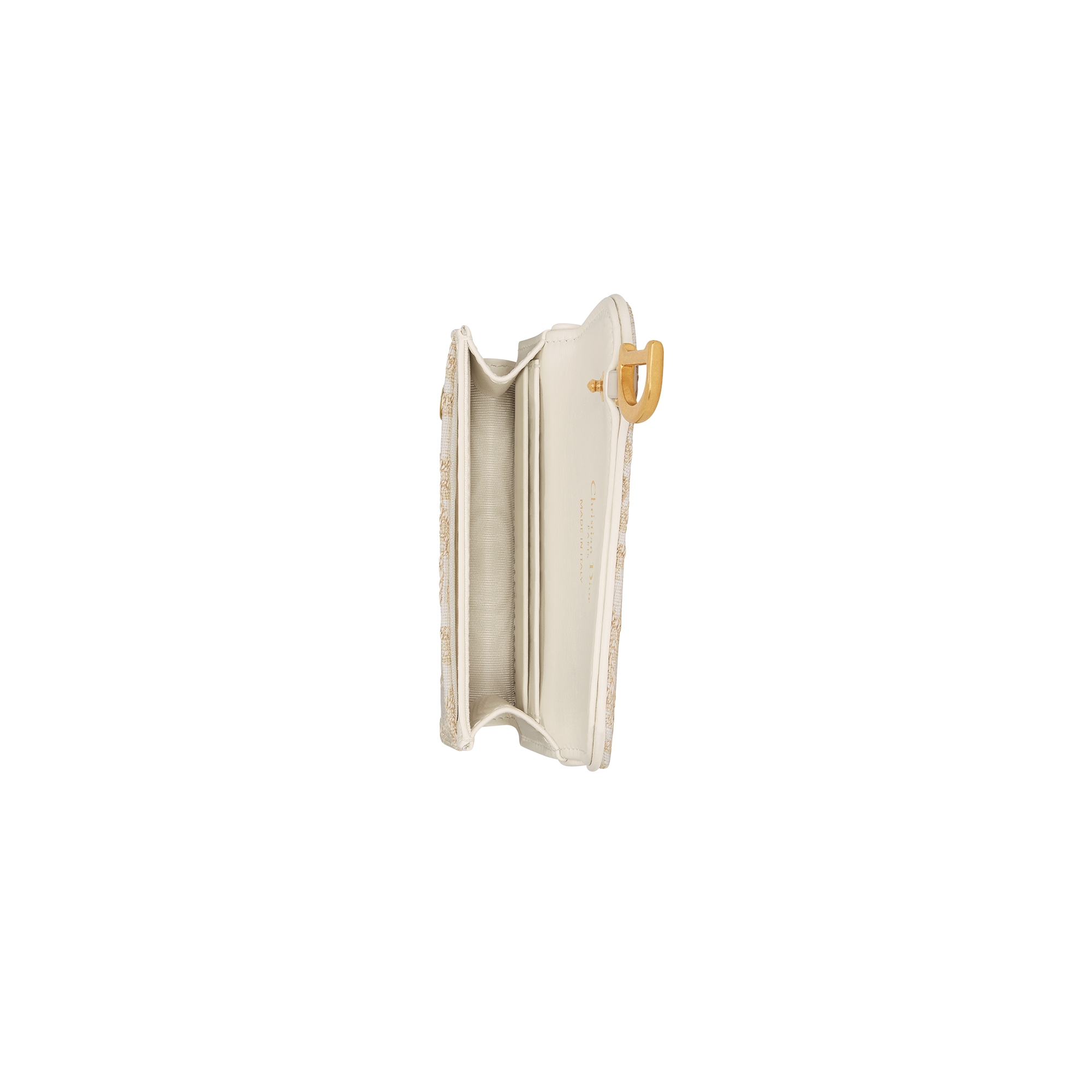 Saddle Bloom Card Holder Gold-Tone Dior Oblique Jacquard E06