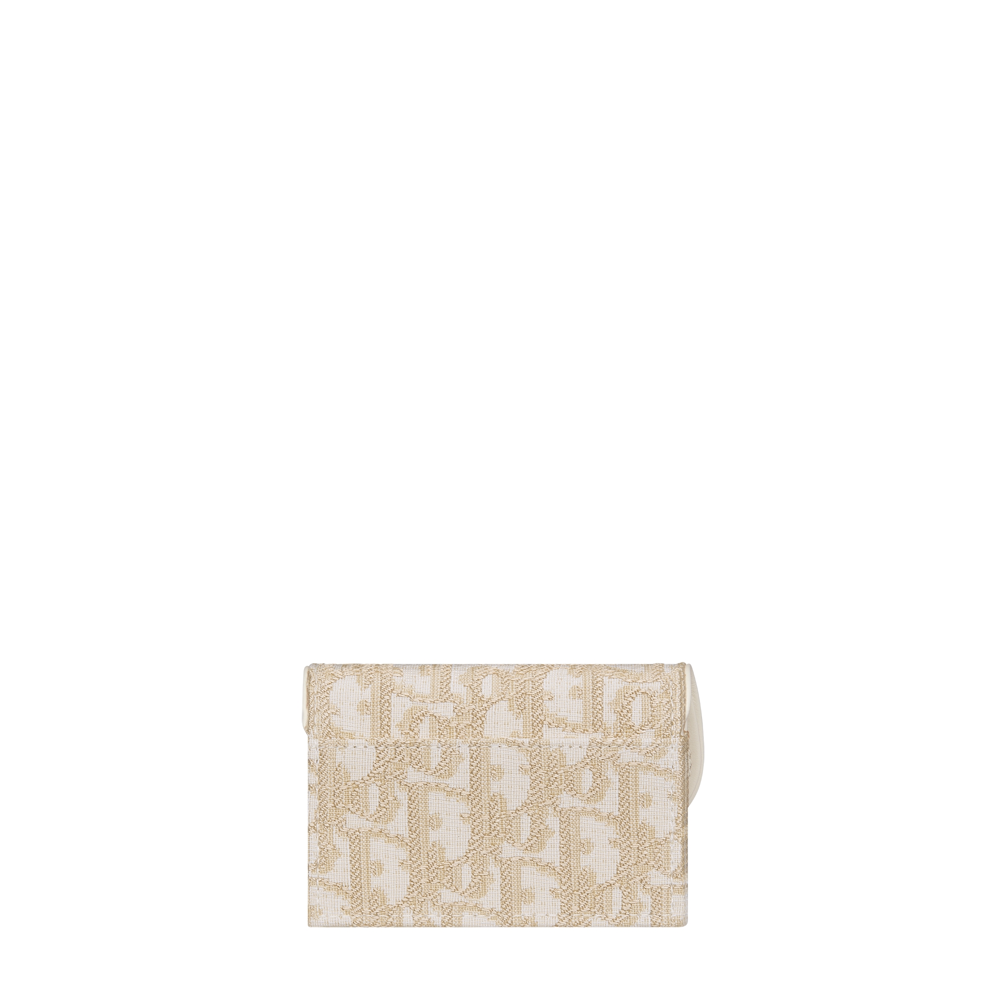 Saddle Bloom Card Holder Gold-Tone Dior Oblique Jacquard E08