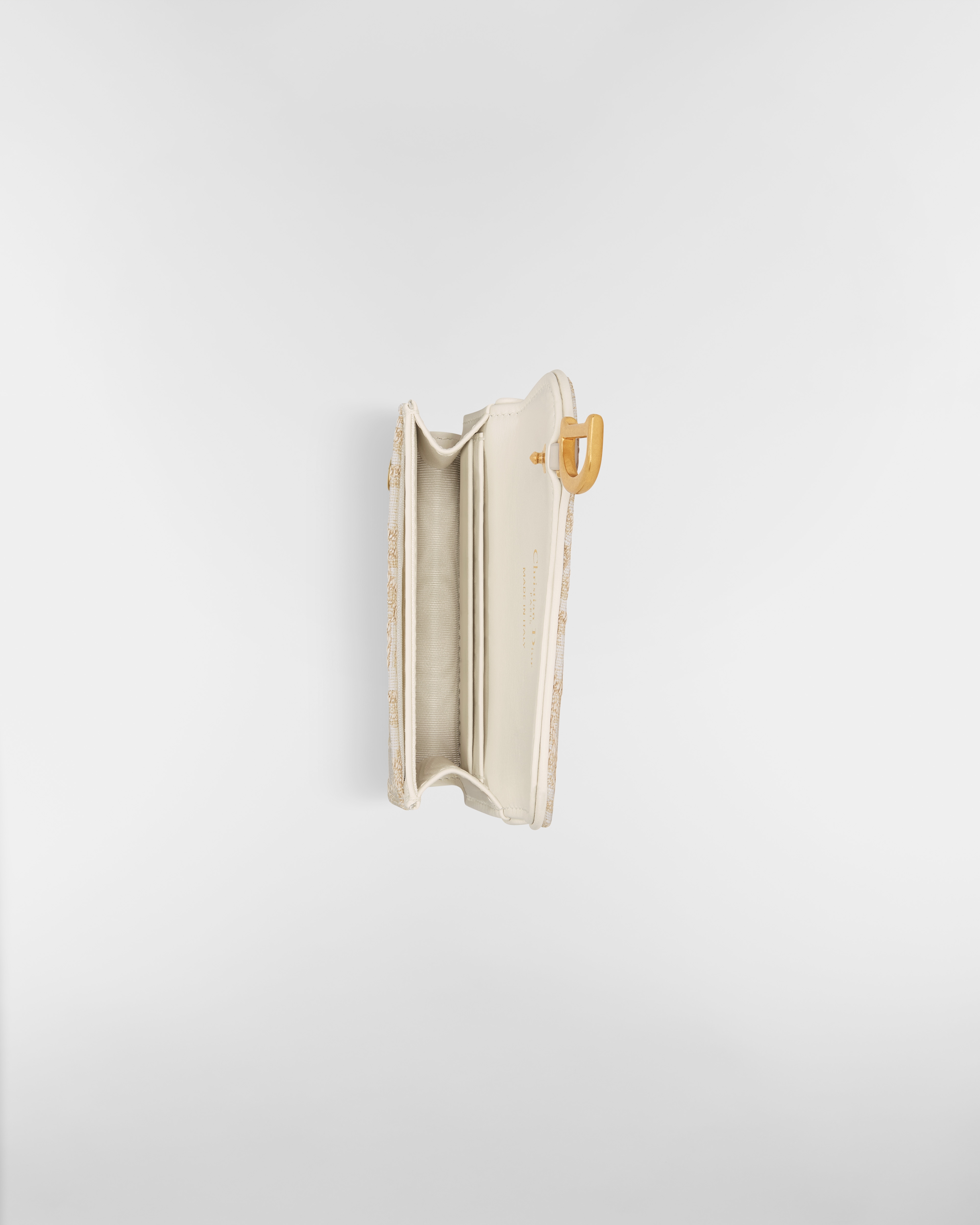 Saddle Bloom Card Holder Gold-Tone Dior Oblique Jacquard E06