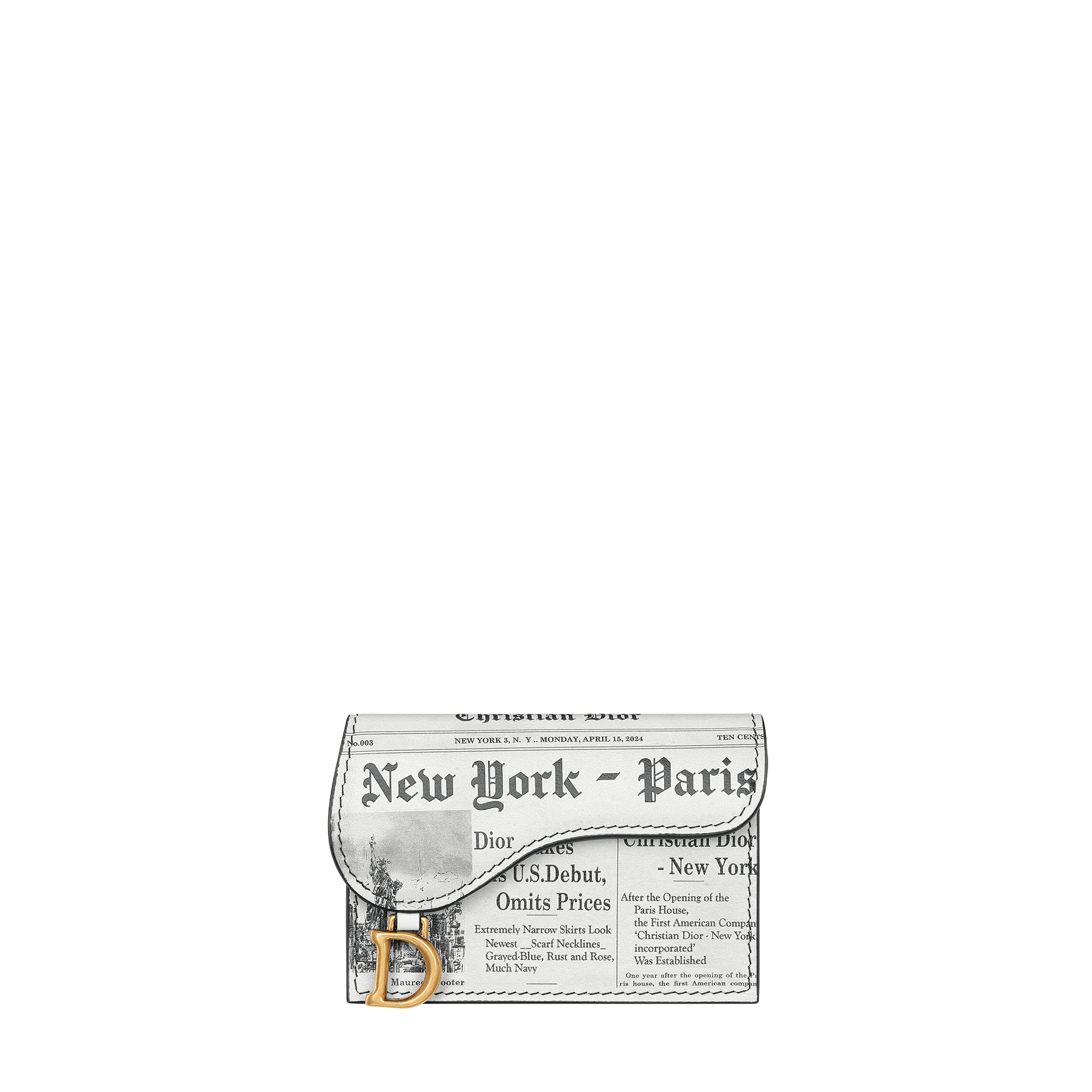 Saddle Bloom カードホルダー Newspaper カーフスキン | DIOR JP