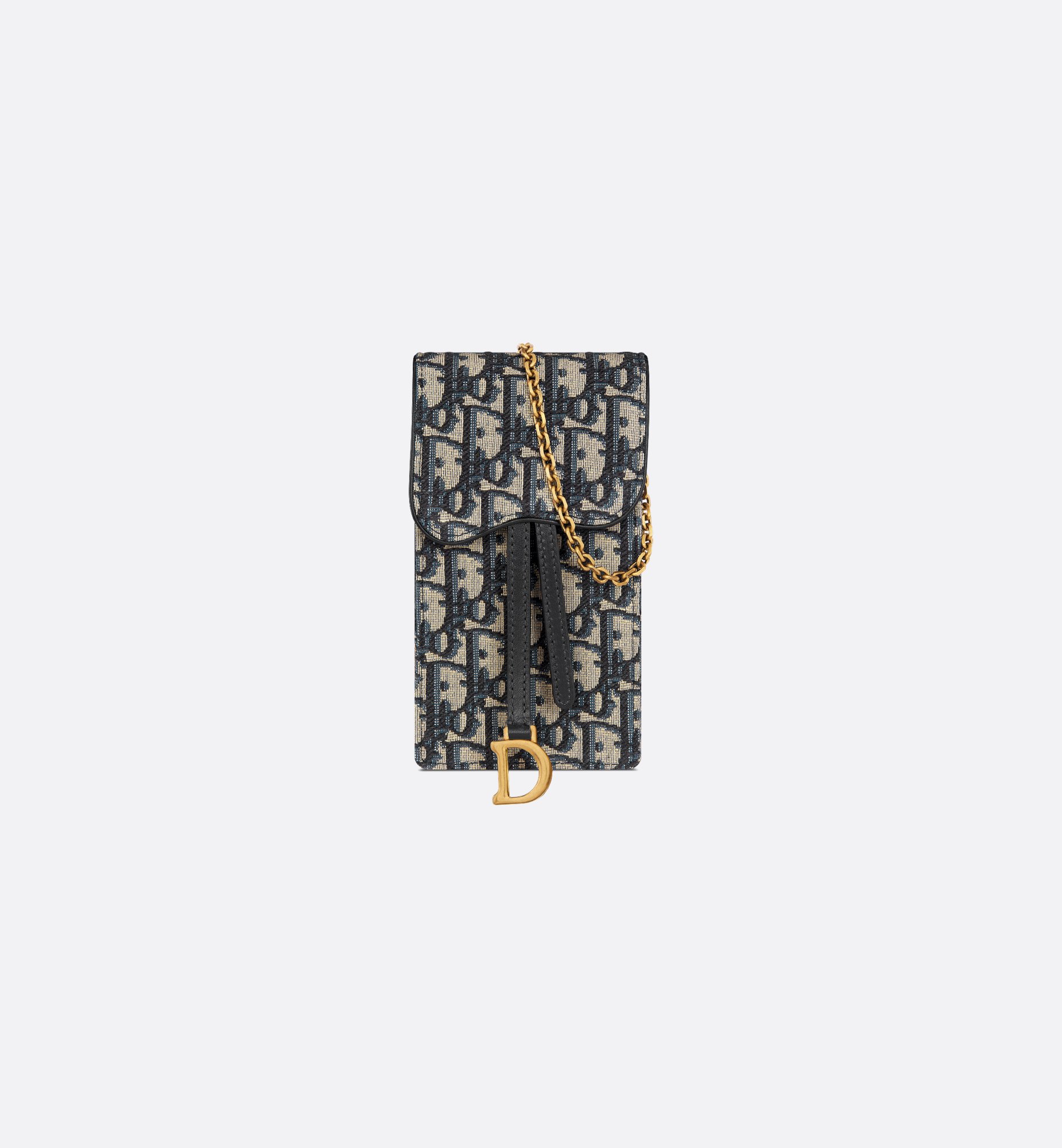 Vertical Saddle Pouch Blue Dior Oblique Jacquard | DIOR Vertical Saddle Pouch Blue Dior Oblique Jacquard | DIOR