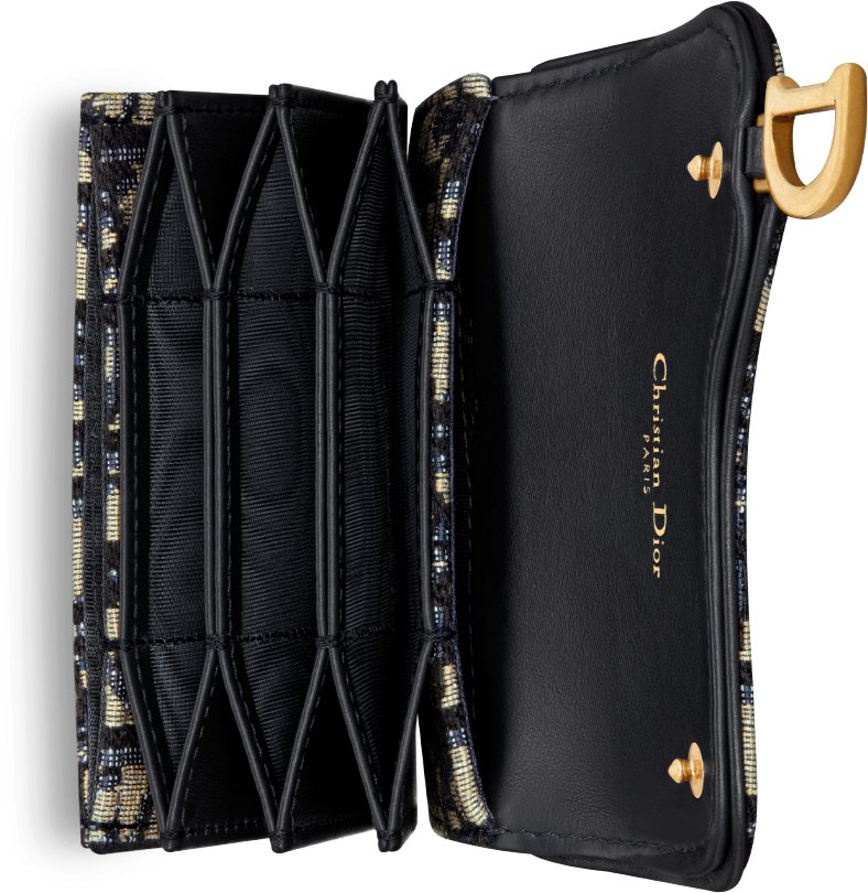 Dior gusseted card holder clearance