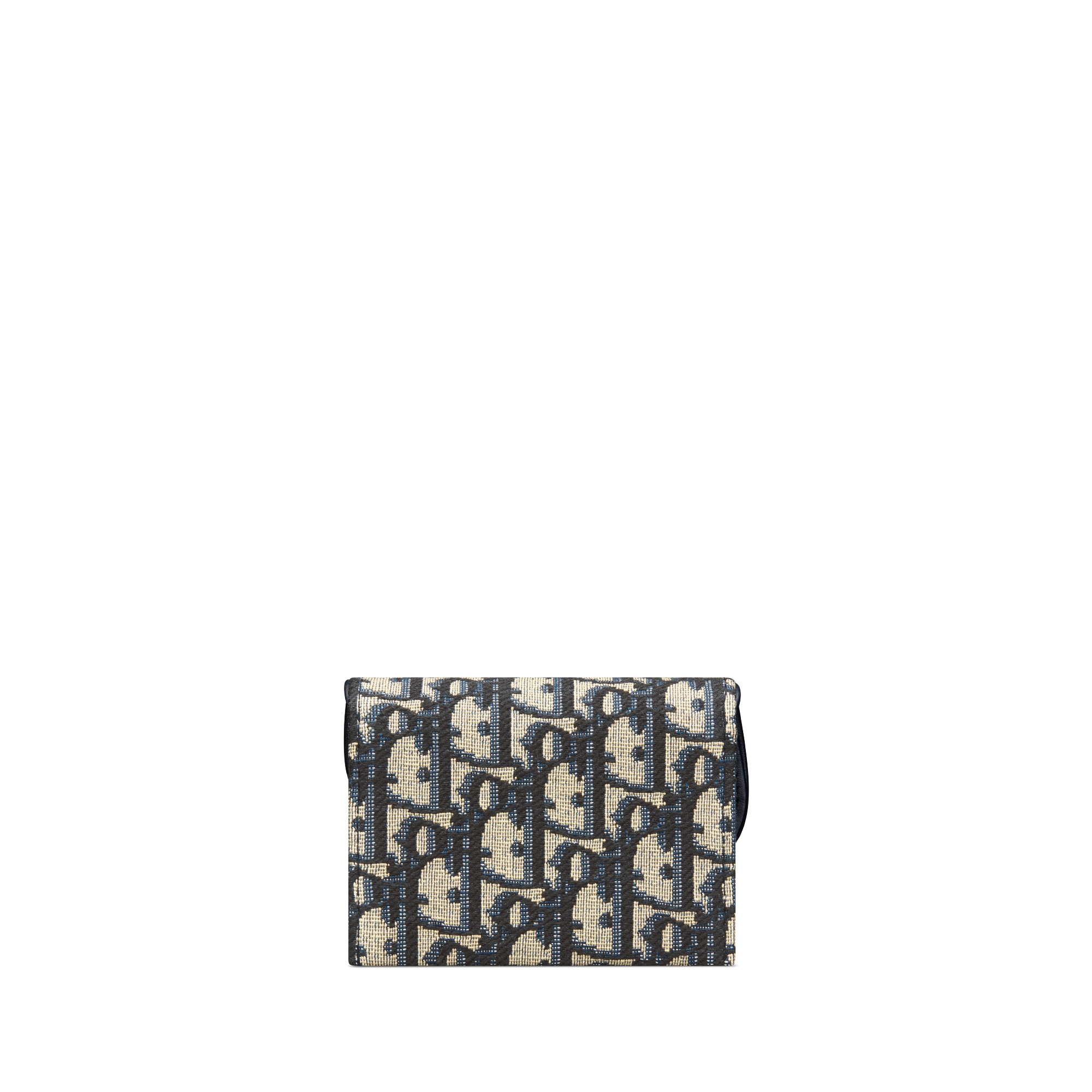 Saddle Jasmine Kartenetui mit Akkordeonfächern Dior Oblique Jacquard in Blau E08