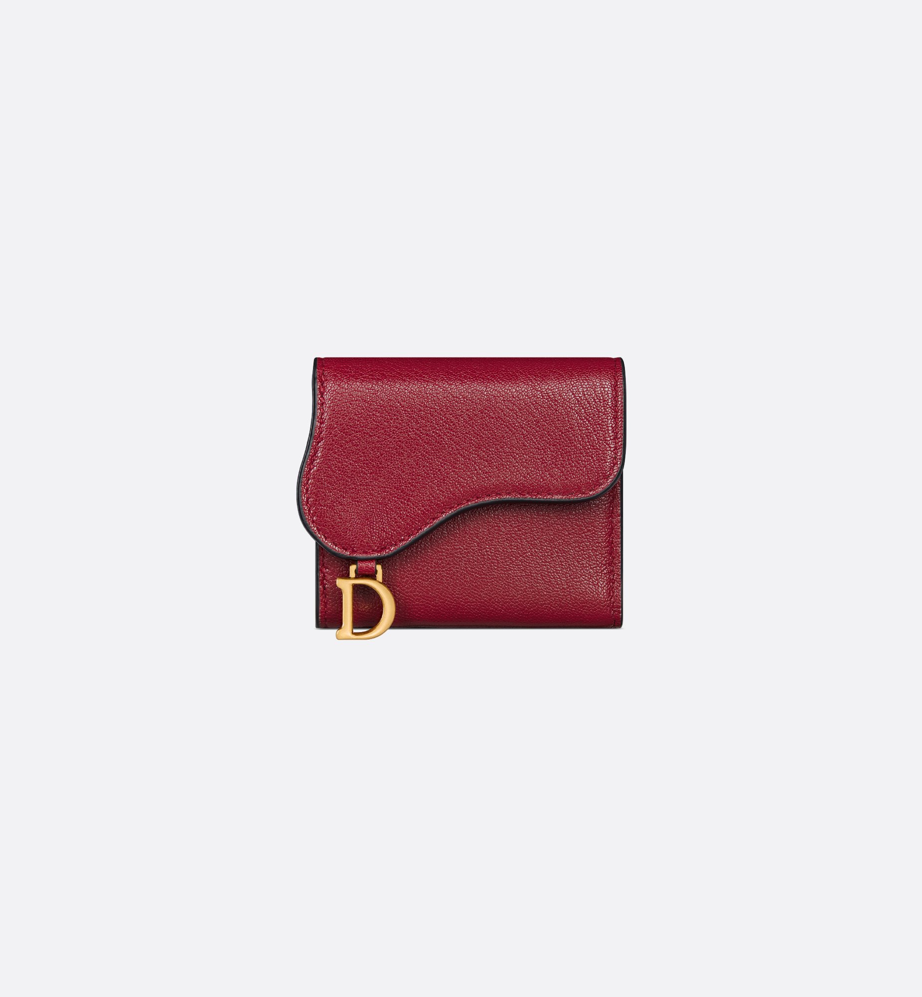 Saddle Lotus Wallet Black Goatskin | DIOR Saddle Lotus Wallet Black Goatskin | DIOR