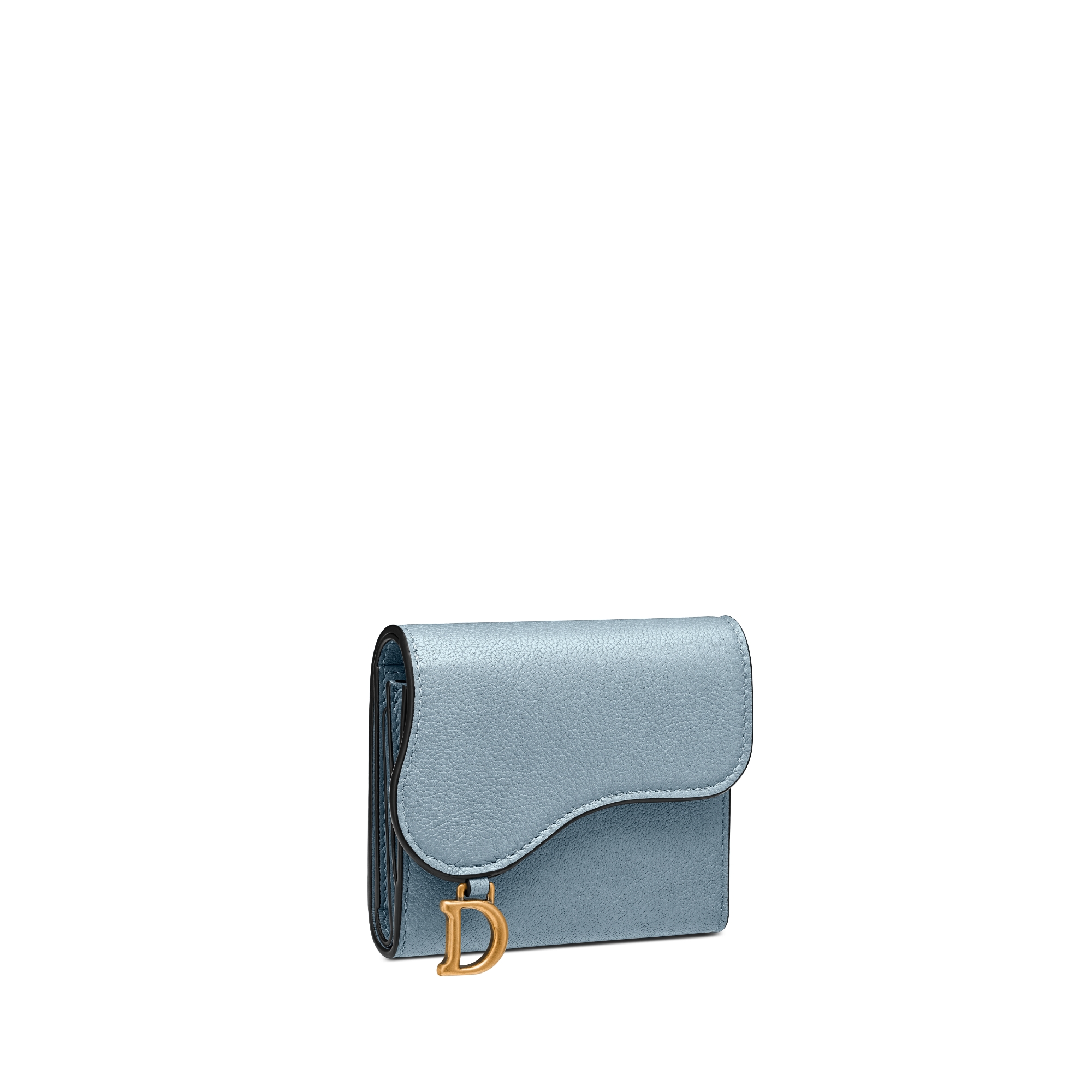 Saddle Lotus 지갑 클라우드 블루 염소 가죽 E03