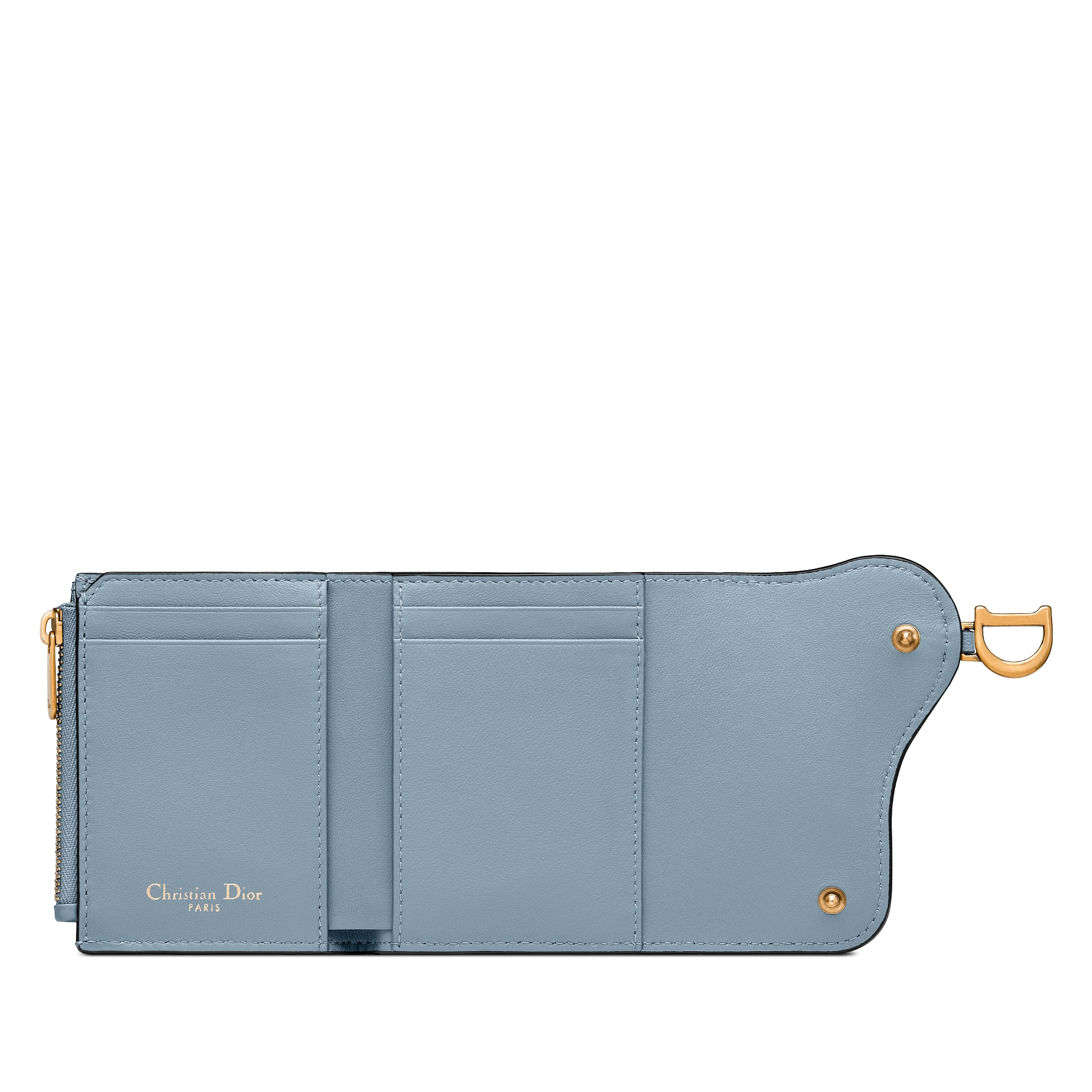 Saddle Lotus 지갑 클라우드 블루 염소 가죽 E07