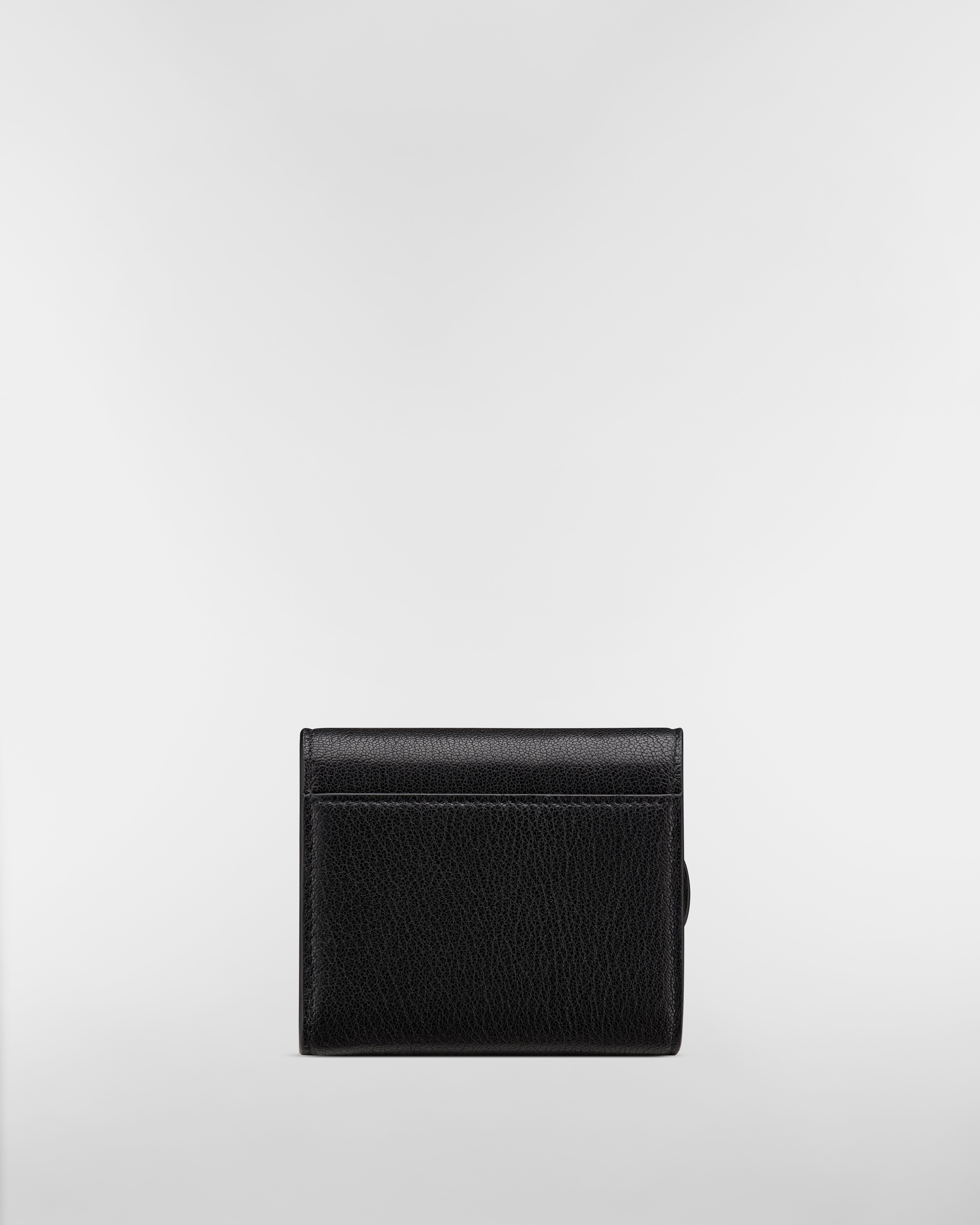 Portefeuille Lotus Saddle Cuir de chèvre noir E08