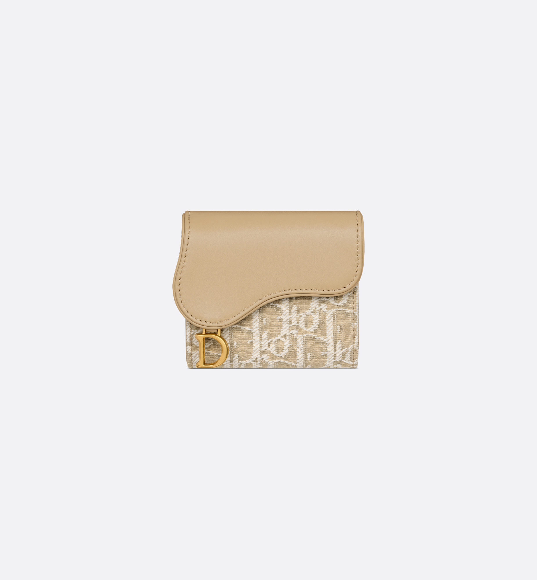 Saddle Lotus Wallet Dior Oblique Jacquard and Natural Smooth Saddle Lotus Wallet Dior Oblique Jacquard and Natural Smooth