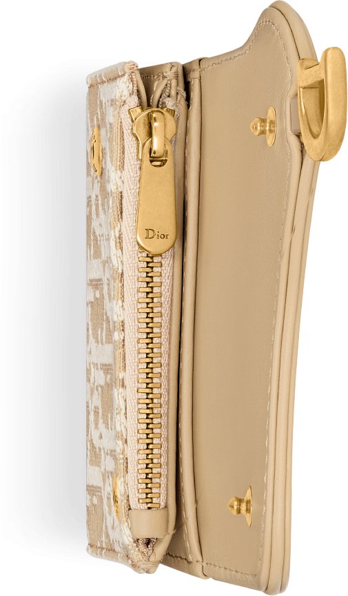 DIOR | Saddle Lotus ウォレット ディオール オブリーク ジャカード & スムースカーフスキン