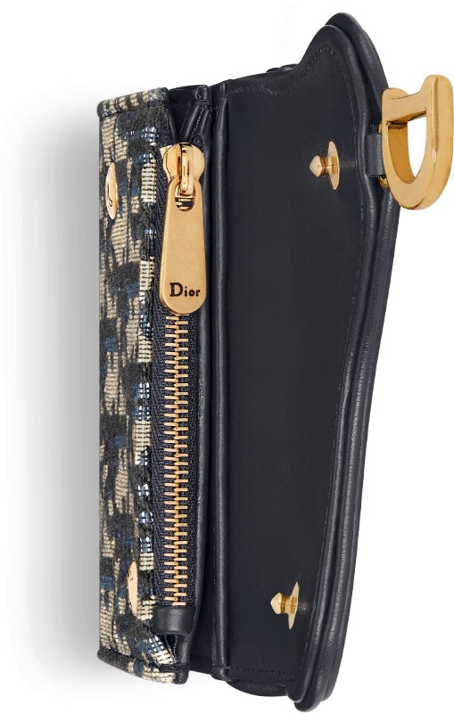 Saddle Lotus Wallet Top shot view