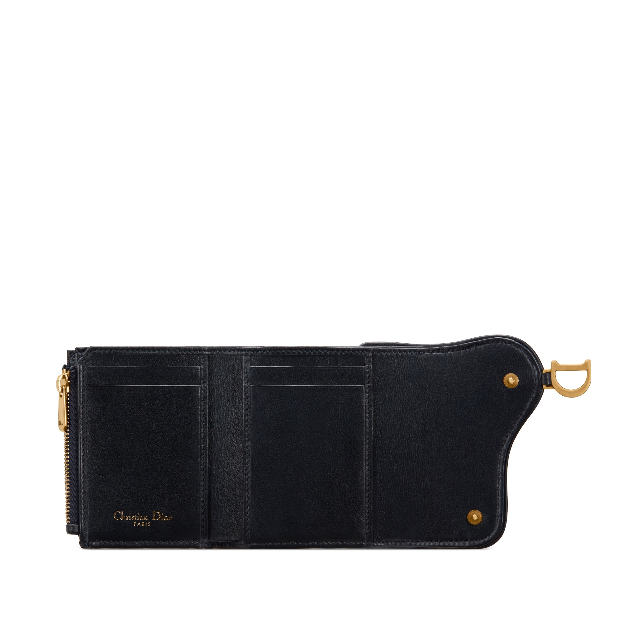 Saddle Lotus Wallet Blue Dior Oblique Jacquard | DIOR