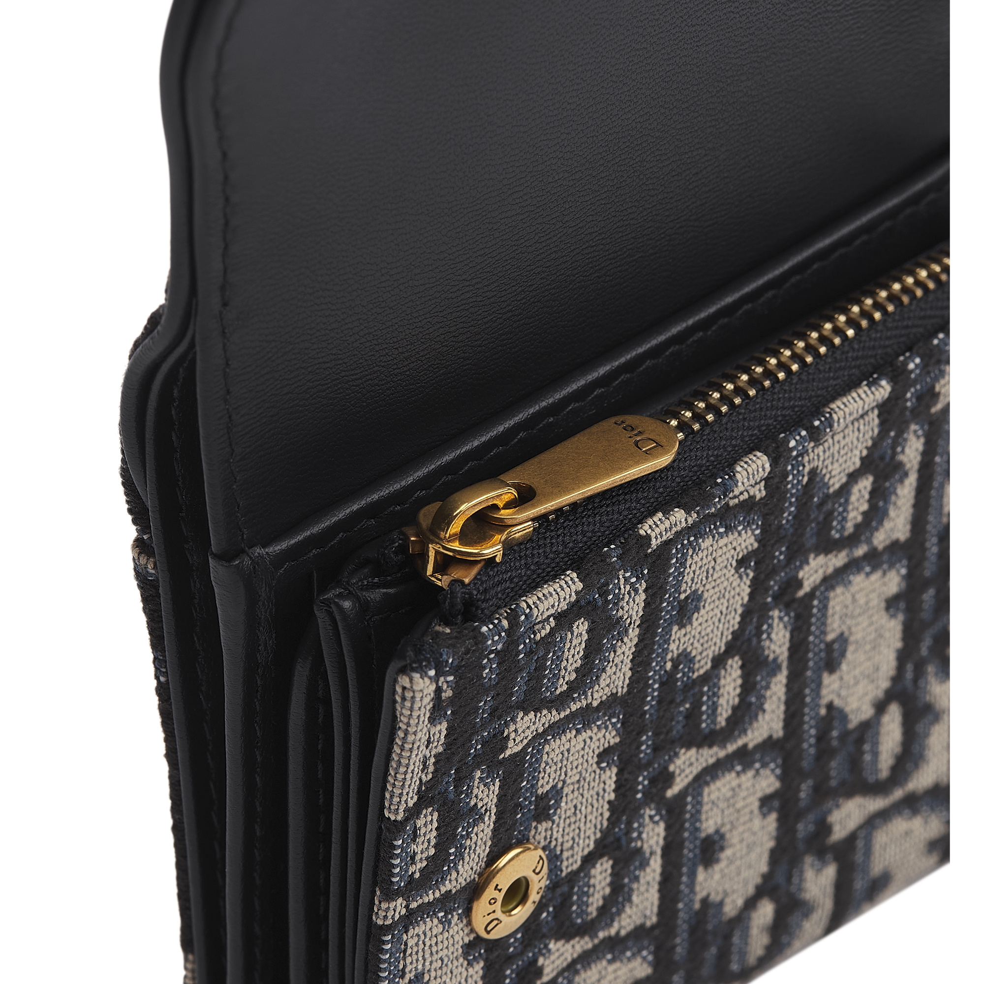 Saddle Lotus Wallet Blue Dior Oblique Jacquard E10