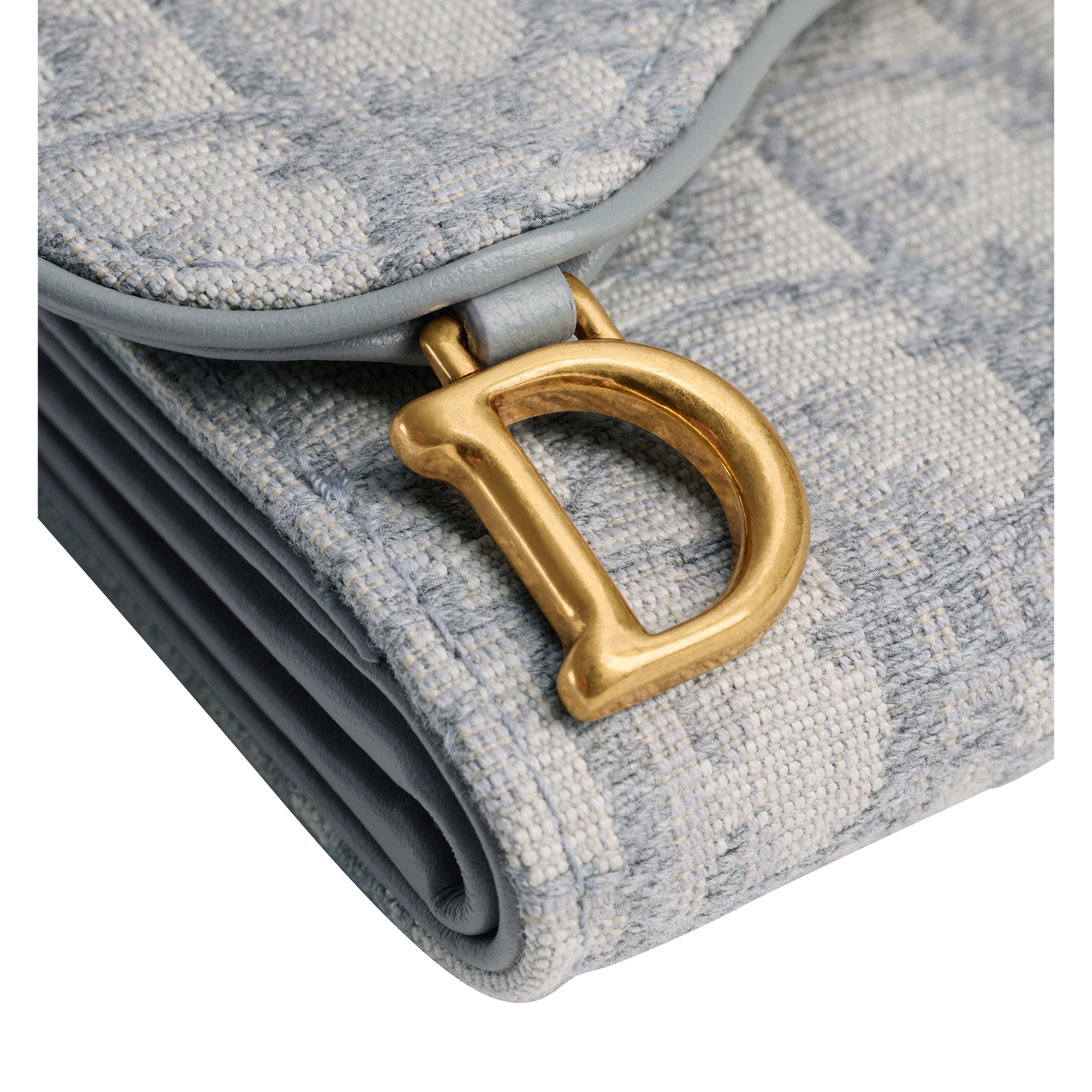 Saddle Lotus Wallet Gray Dior Oblique Jacquard E12