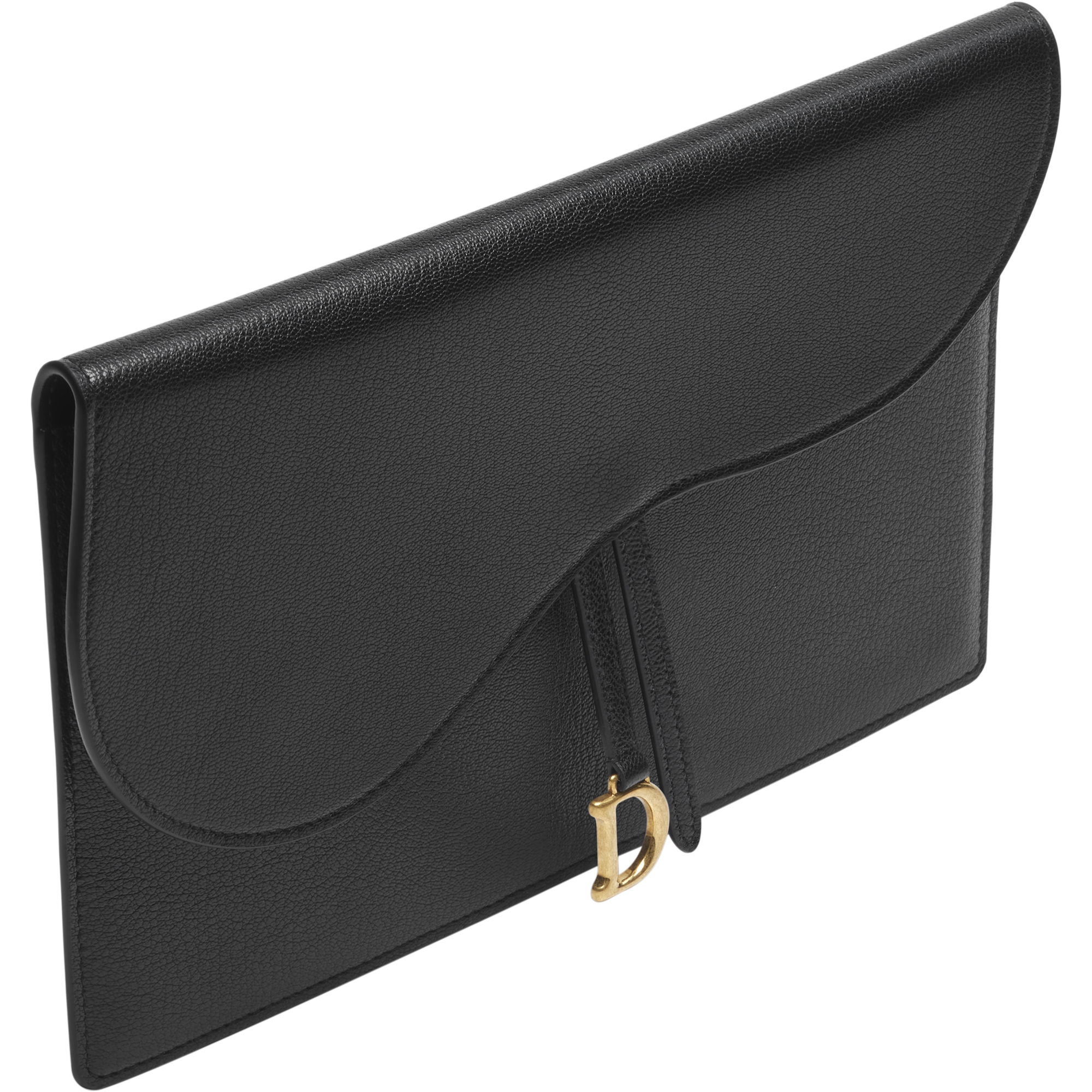 Saddle Pouch Black Goatskin E06
