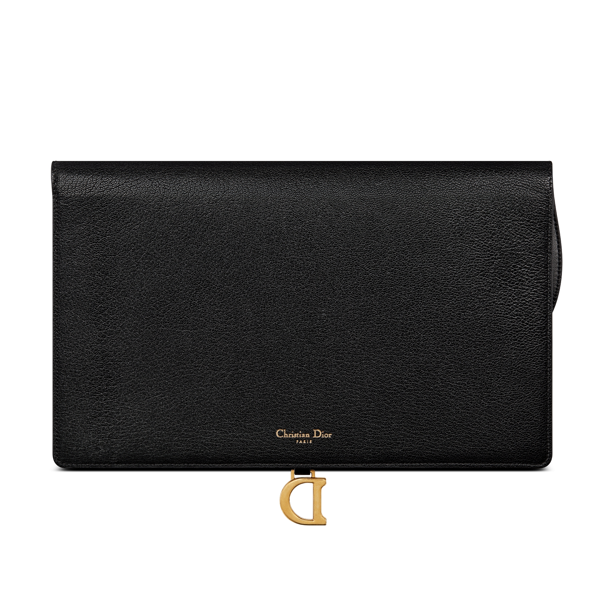 Pochette Saddle Cuir de chèvre noir E08