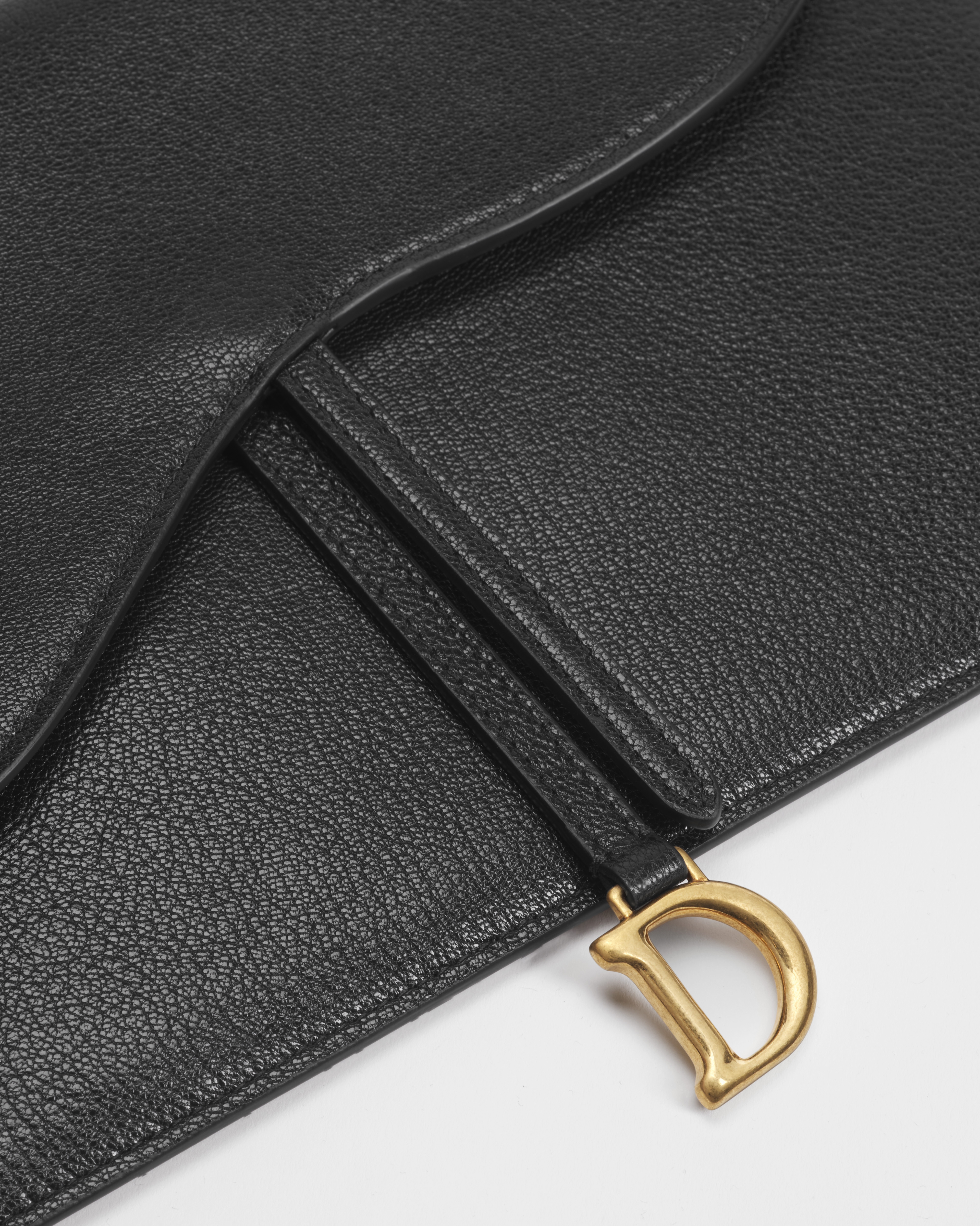 Saddle Pouch Black Goatskin E09