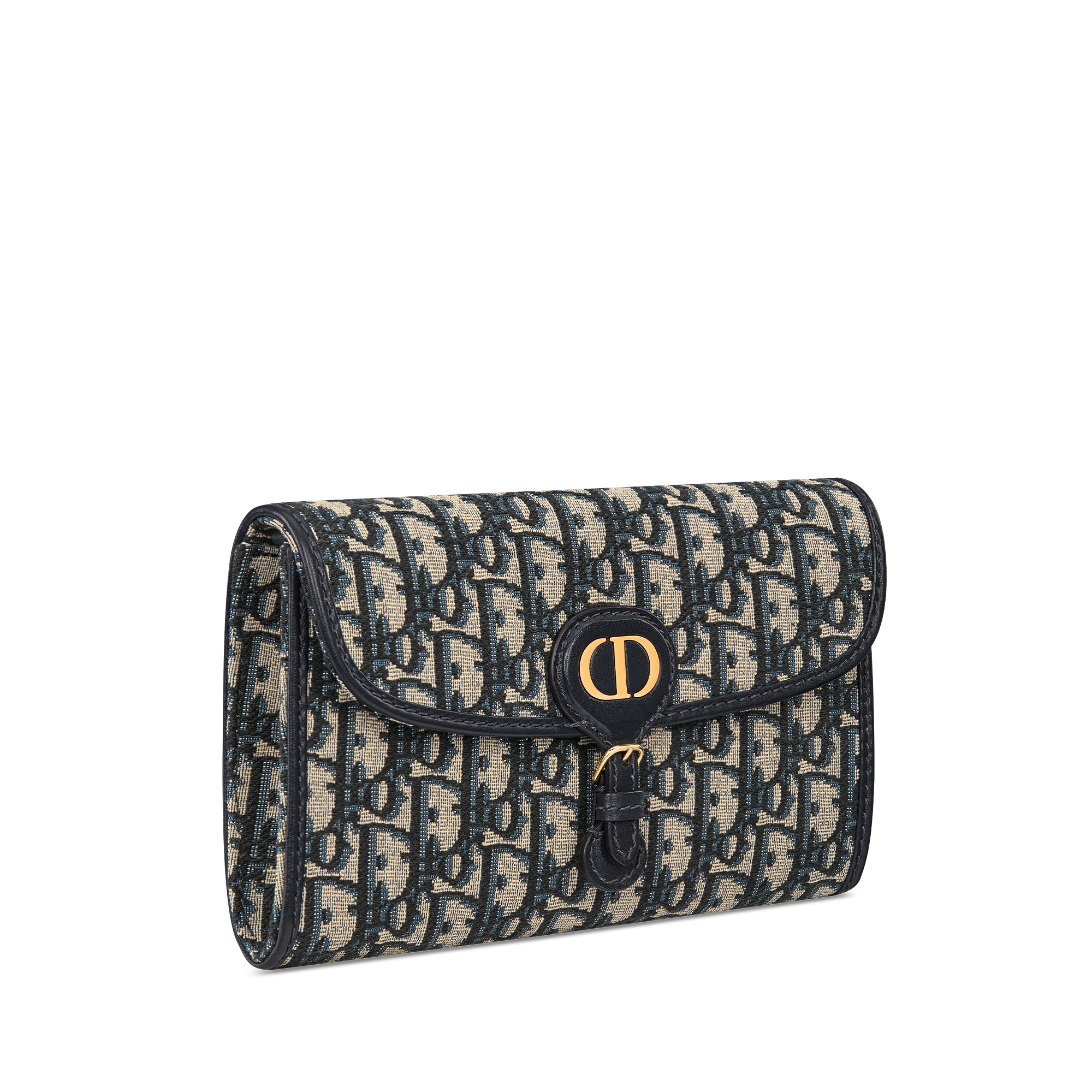 Dior Bobby Pouch with Chain Blue Dior Oblique Jacquard E03