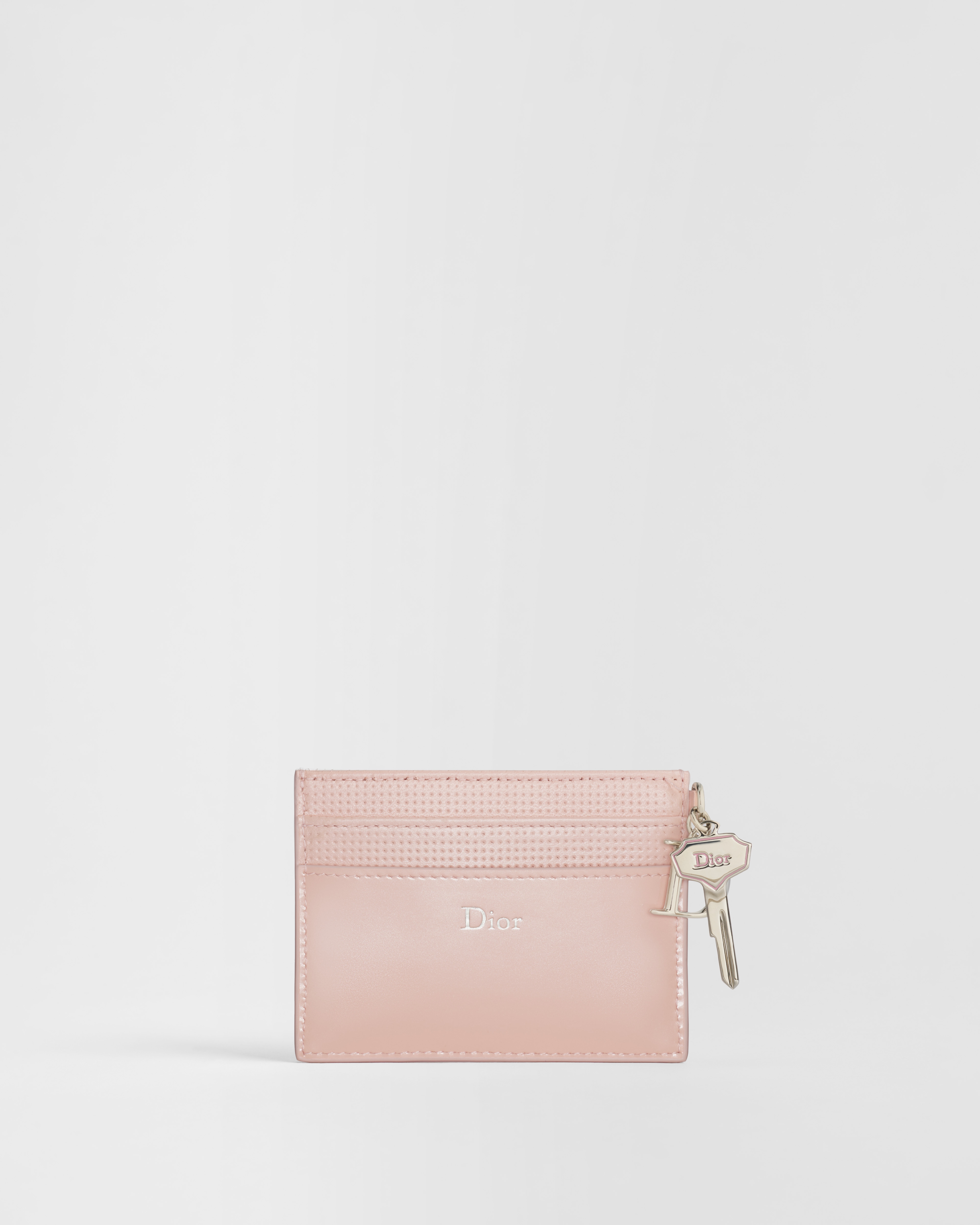 Saddle Freesia Card Holder Dior Drive-In Pink Patent Calfskin and Perforated Lambskin E08