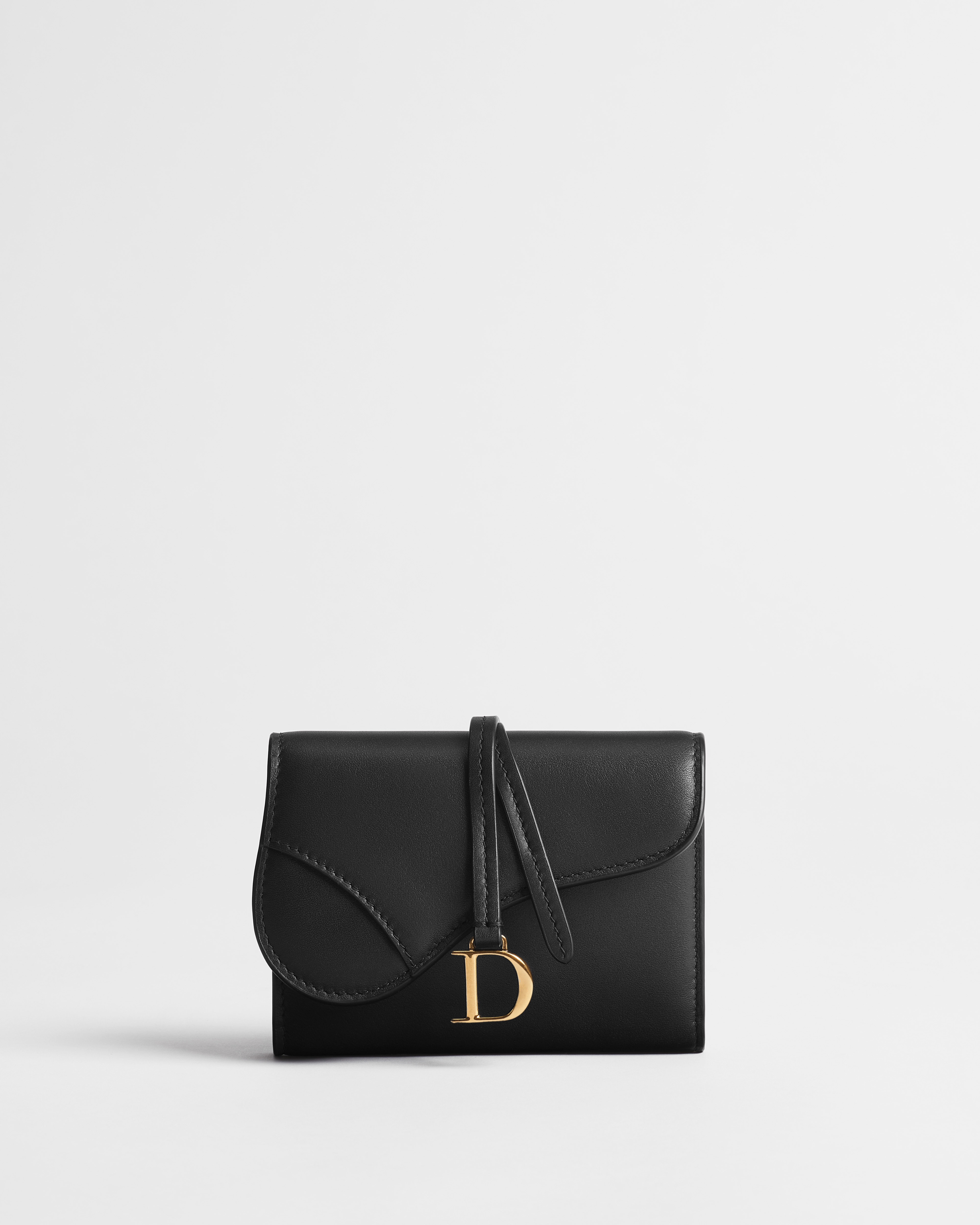 Cartera Saddle Sunflower Piel de becerro brillante negra E01