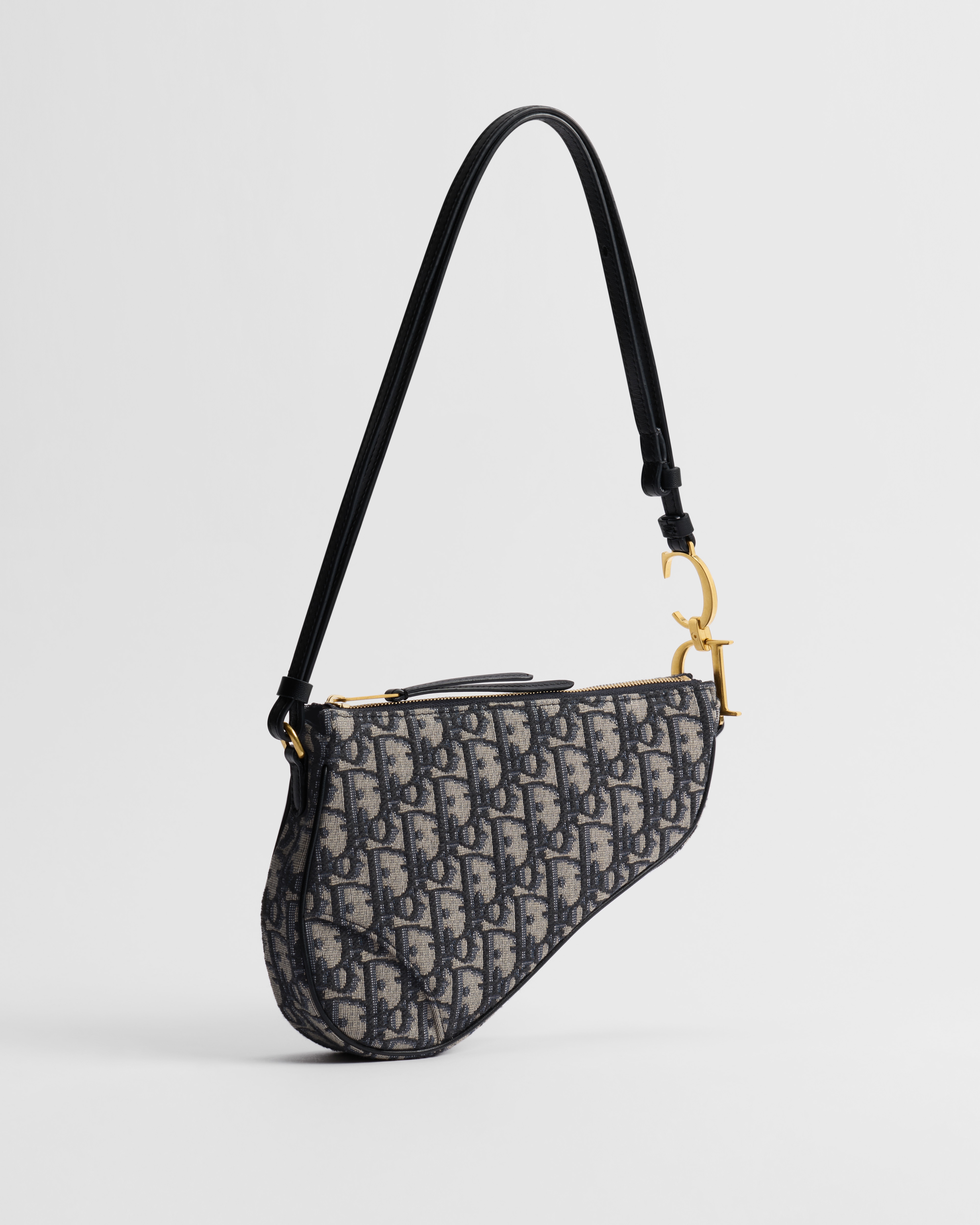 Saddle Rodeo Mini Bag Blue Dior Oblique Jacquard E03