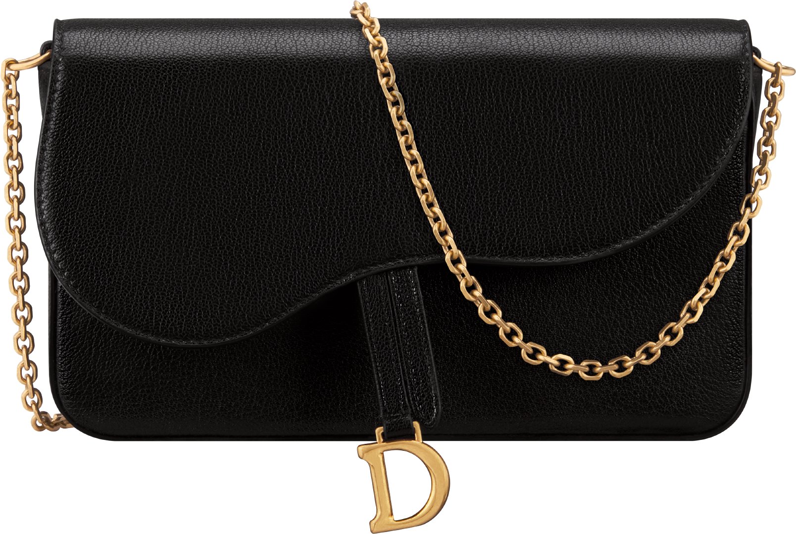 Medium Saddle Pouch with Chain Front view