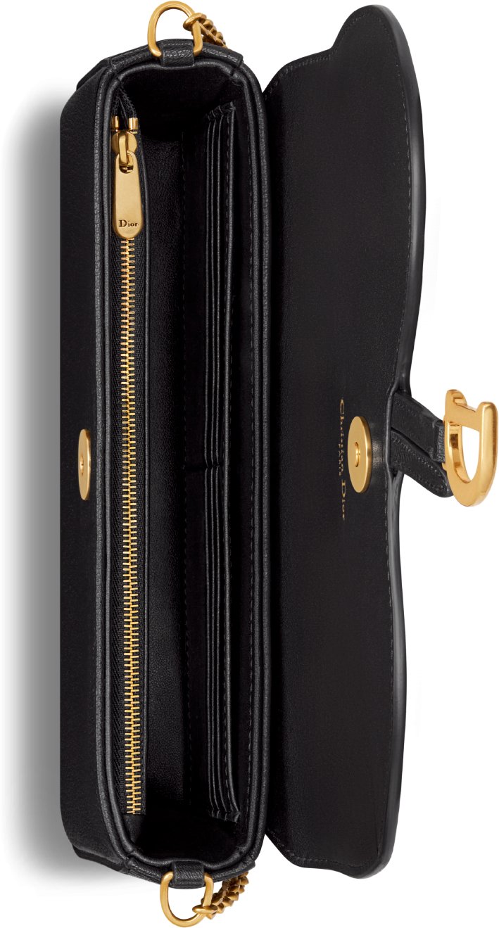 Medium Saddle Pouch with Chain Top shot view