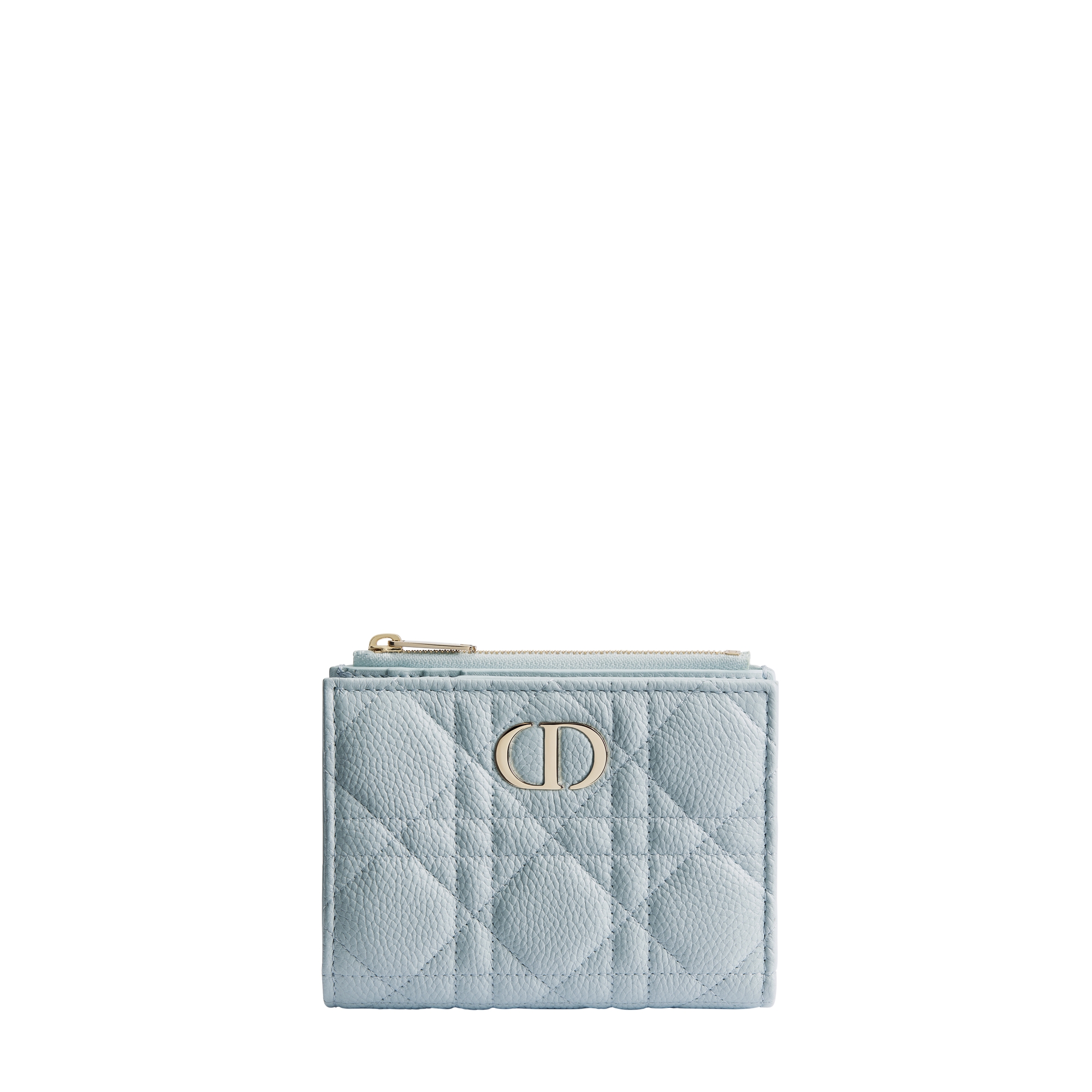 Ice Blue Grained Cannage Calfskin