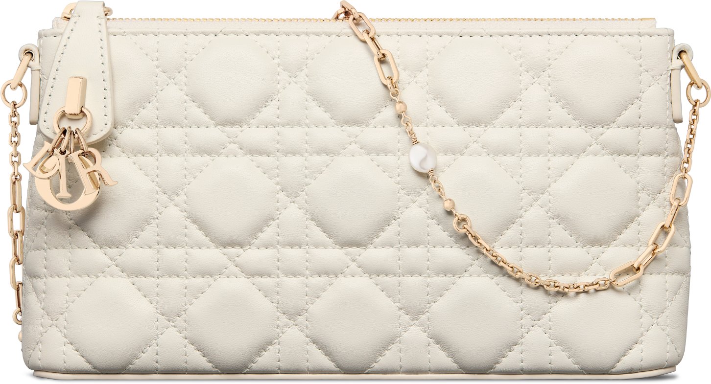 Dior lambskin clutch top