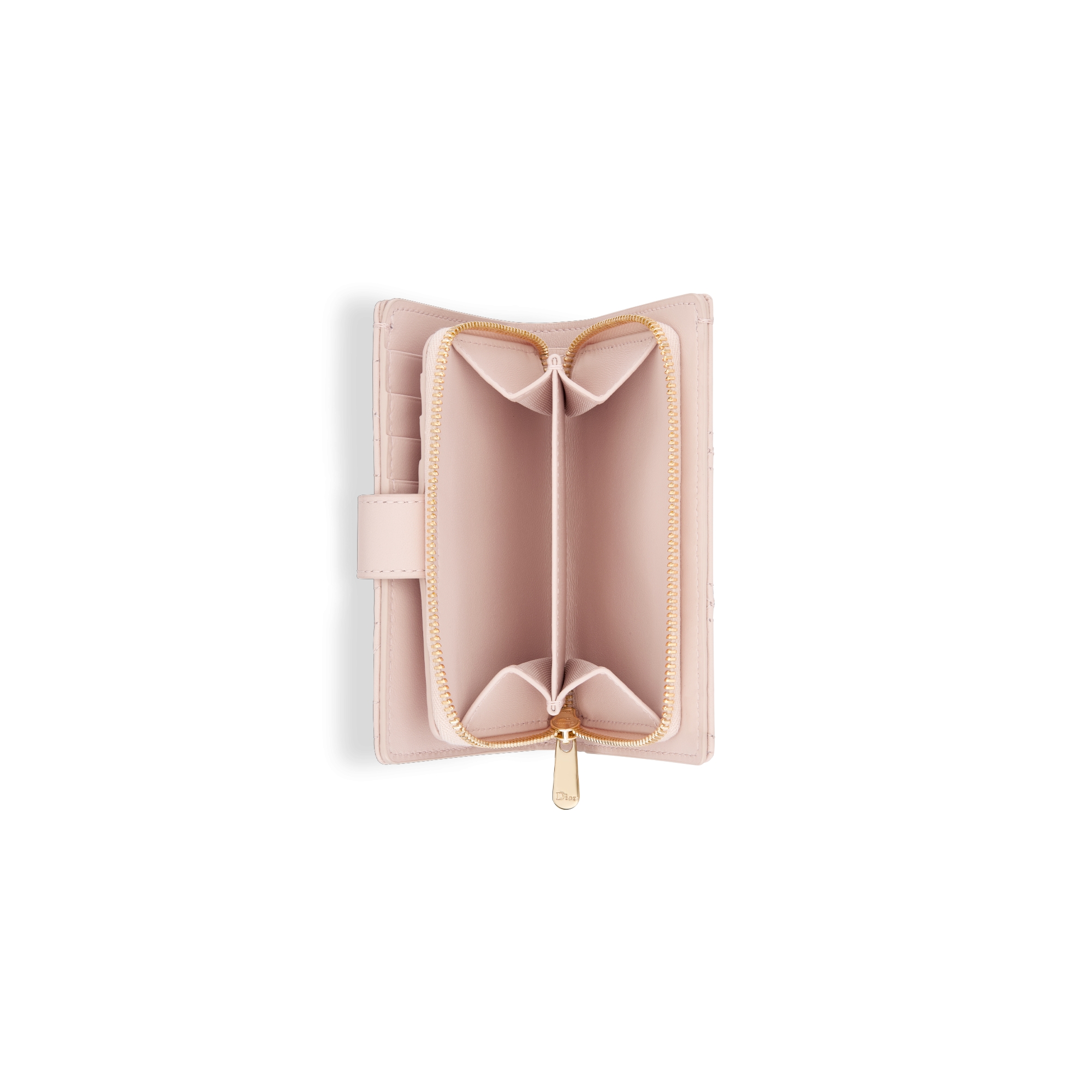 My Dior Dittany 錢包 淡粉色 Cannage 籐格紋羊皮 E06