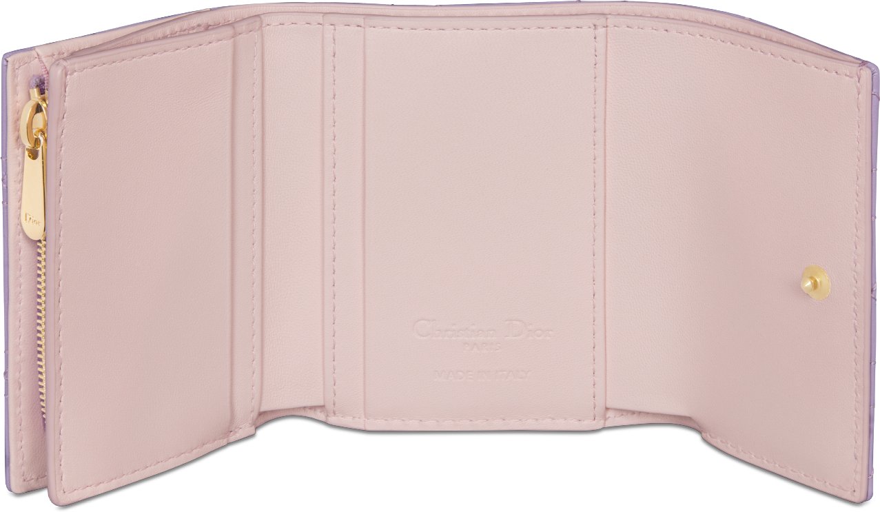DIOR | My Dior Hibiscus Lジップウォレット カナージュ ラムスキン