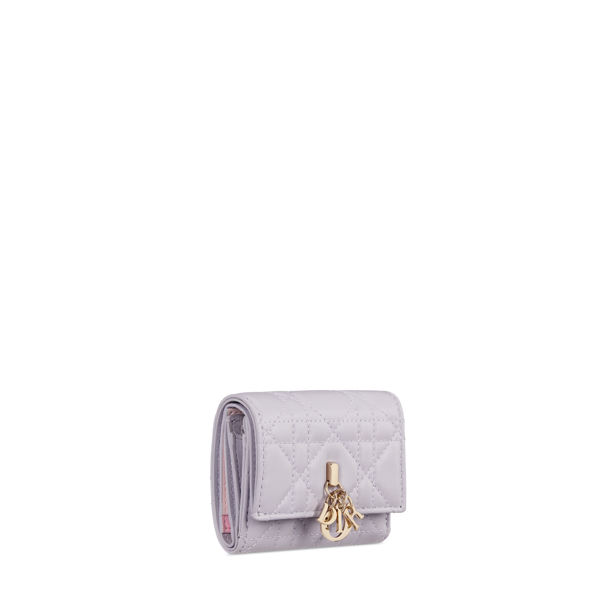 My Dior Hibiscus L-Zip Wallet Three-Tone Lilac, Pale Pink and Sweet Pink Cannage Lambskin E03